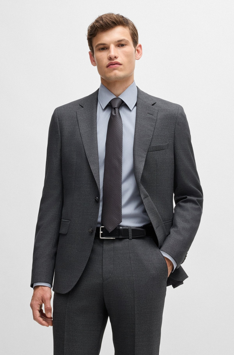 BOSS SILK TIE WITH JACQUARD PATTERN outlook