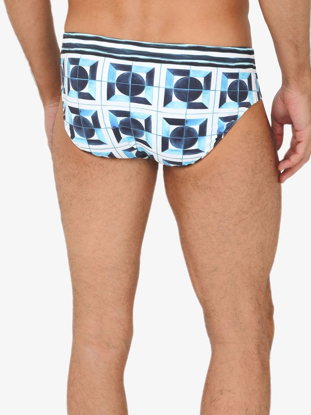 geometric-print swimming briefs - 3