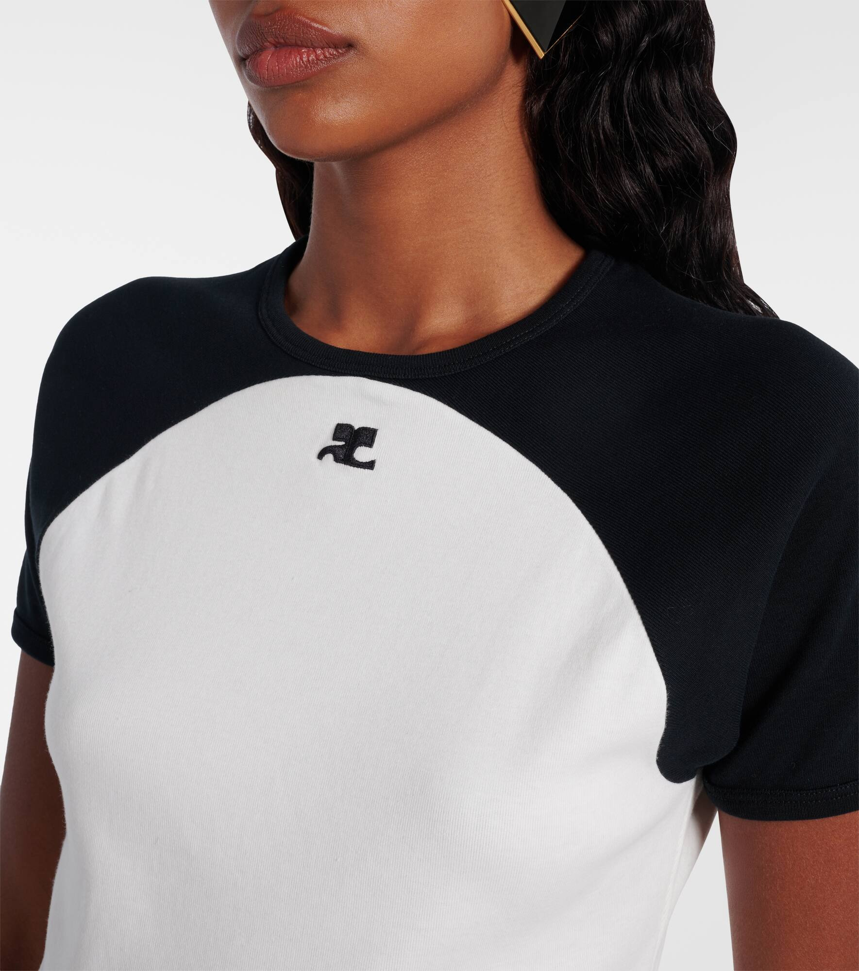 Circle Contrast cotton jersey T-shirt - 4