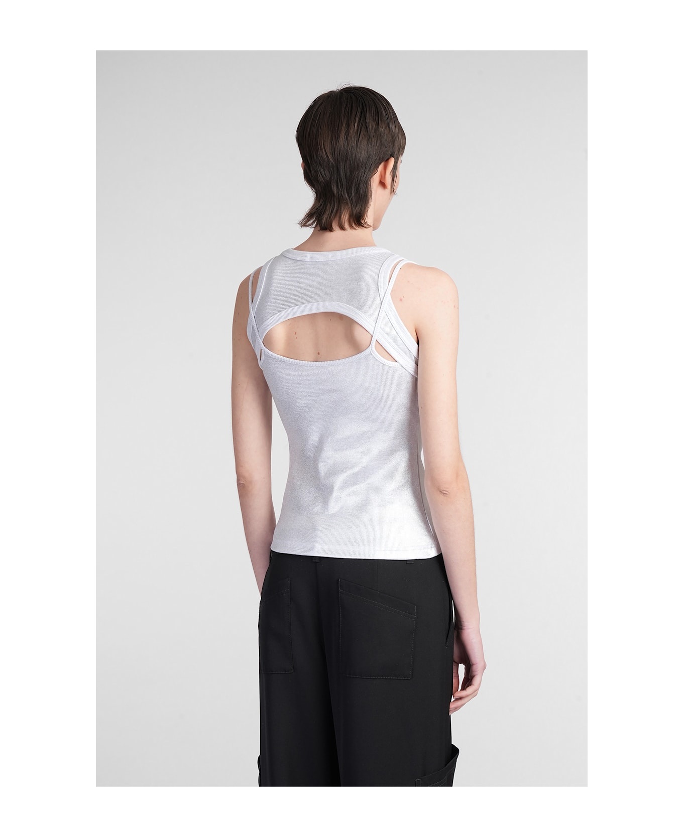 Topwear In Silver Cotton - 3