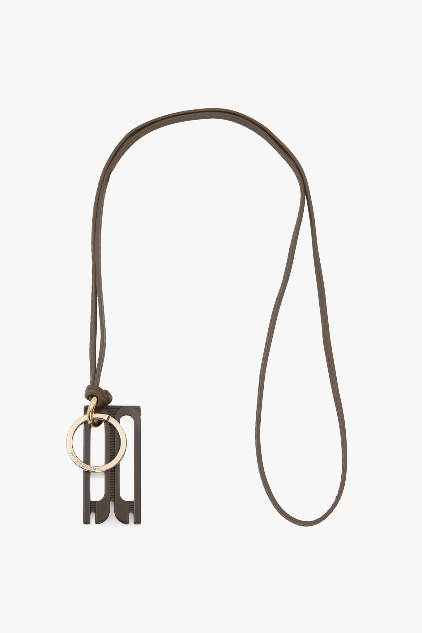 B Frame Keyring In Khaki - 2