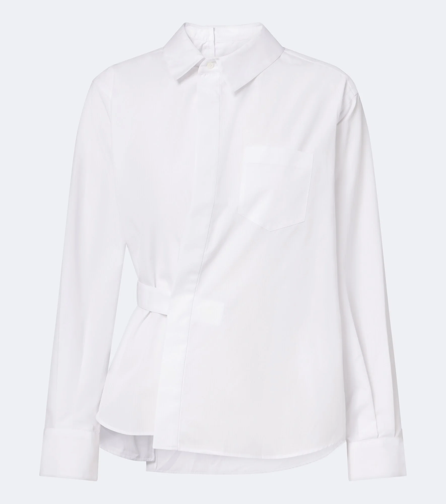 Cotton-blend poplin shirt - 1
