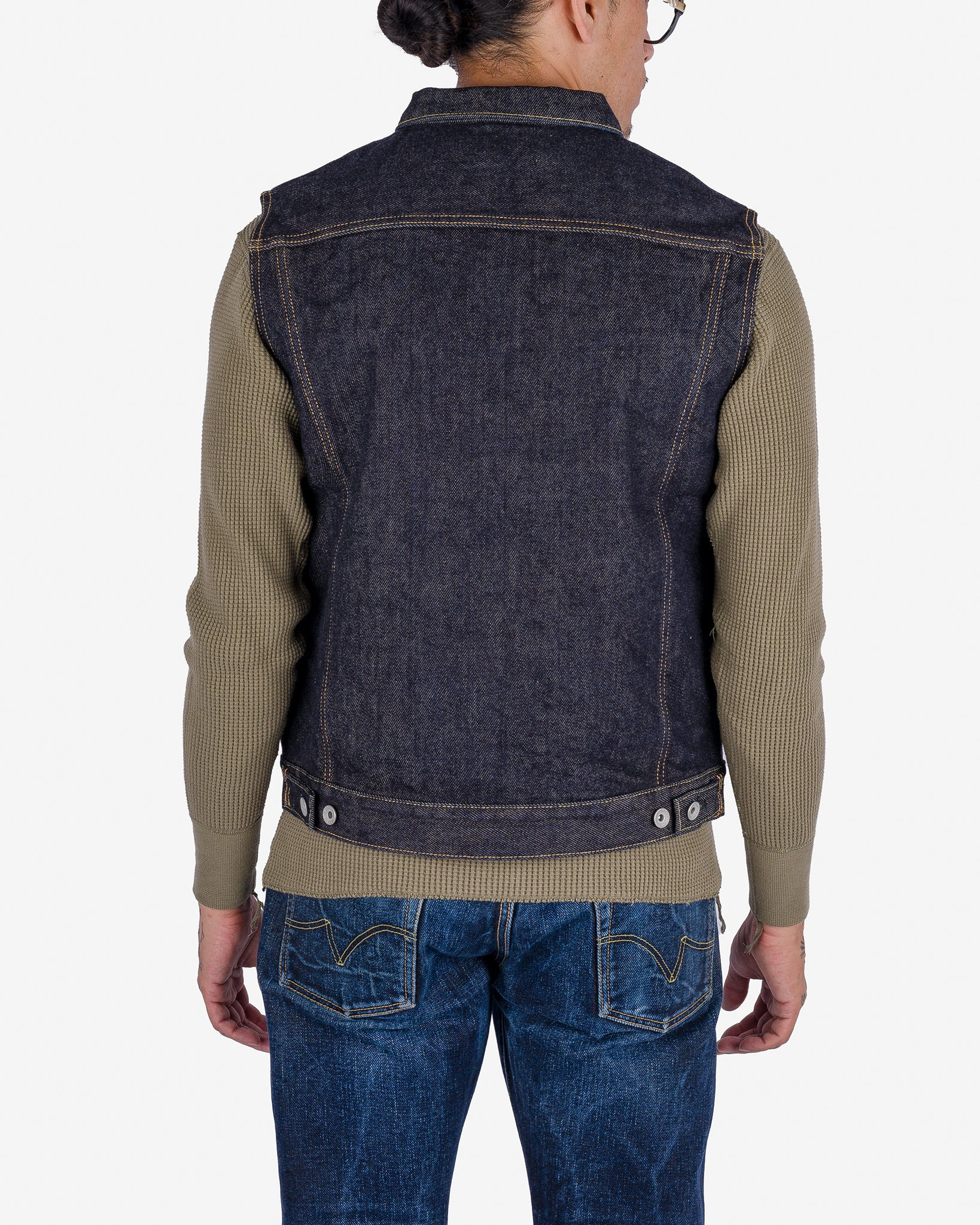 IH-526SV 21oz Selvedge Denim Modified Type III Vest - Indigo - 3