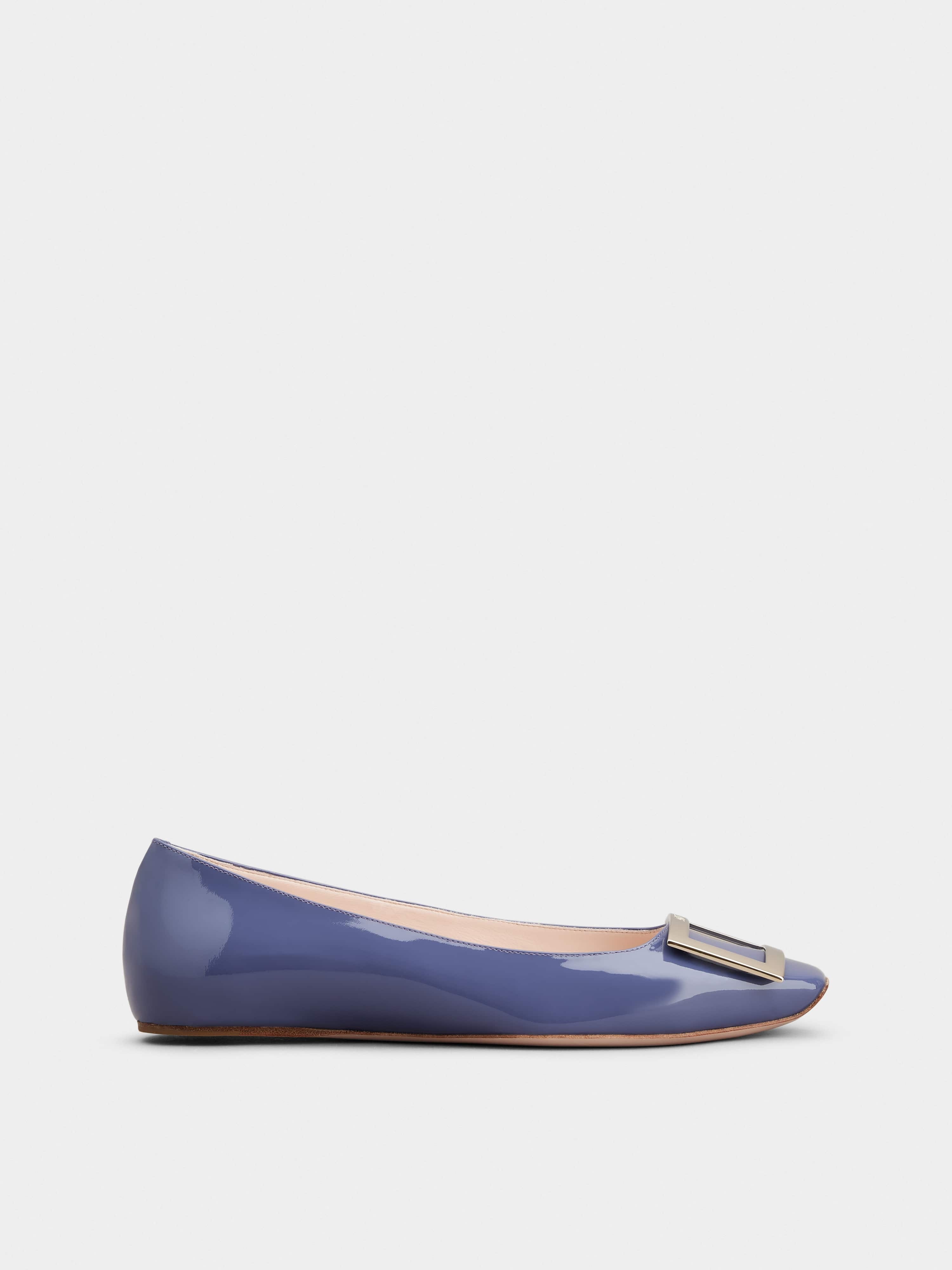Trompette Metal Buckle Ballerinas in Patent Leather - 1