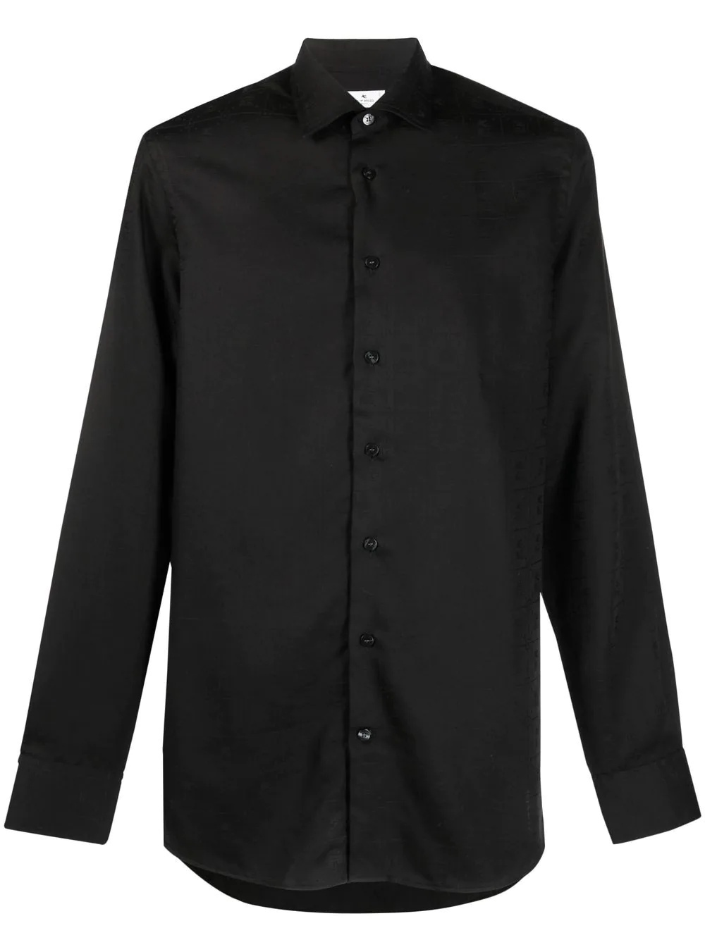 point-collar lyocell shirt - 1