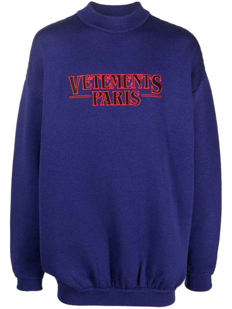logo-appliquÃ© merino jumper - 1