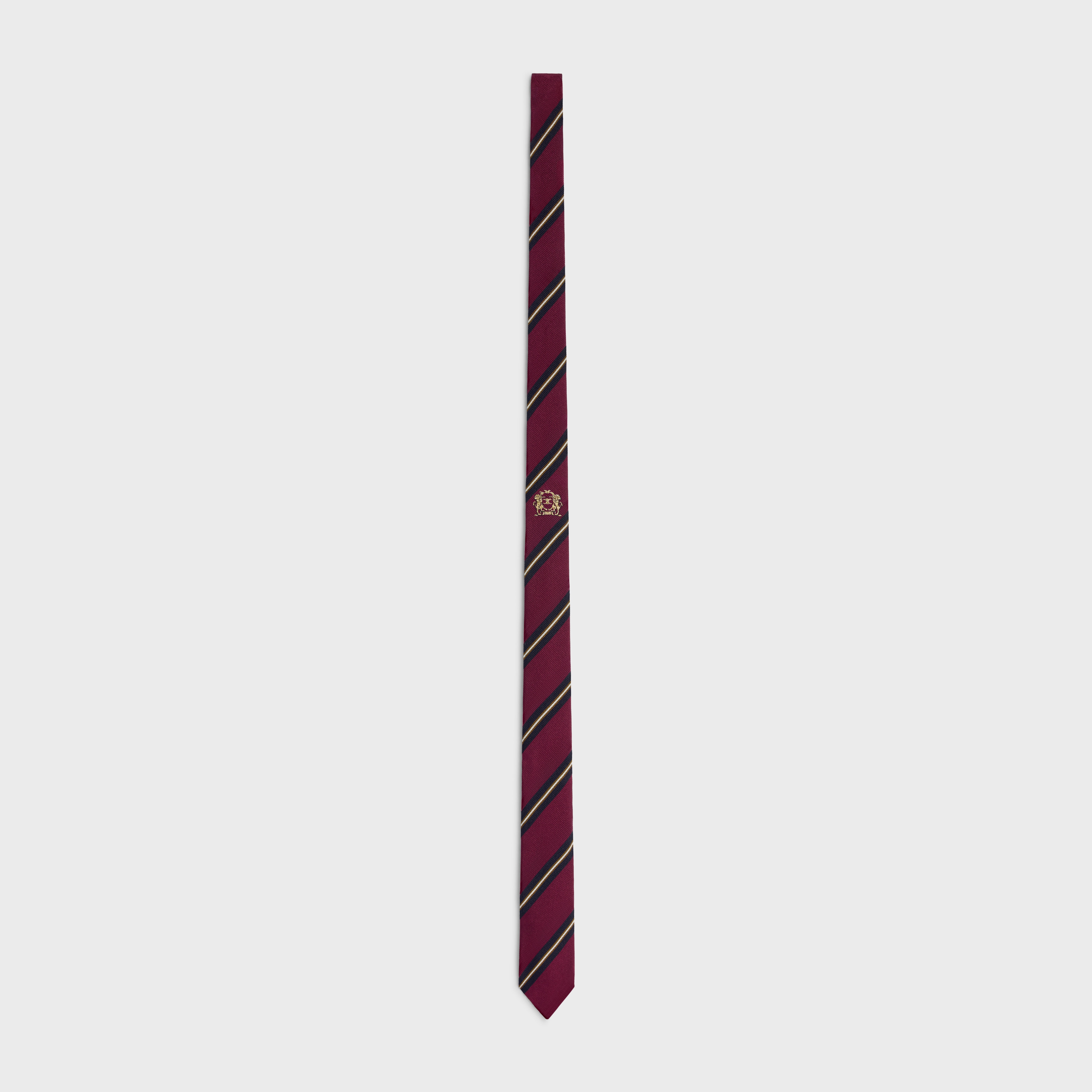 thin tie in celine blason silk jacquard - 1