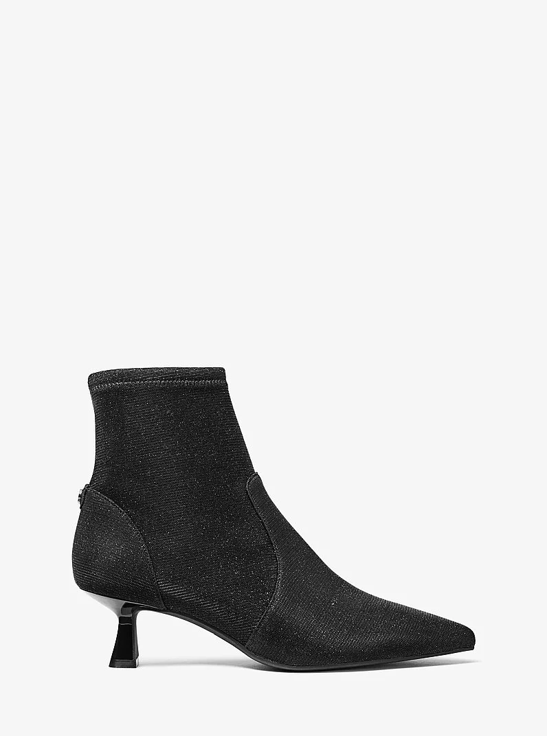 Amali Glitter Chain-Mesh Kitten Boot - 1