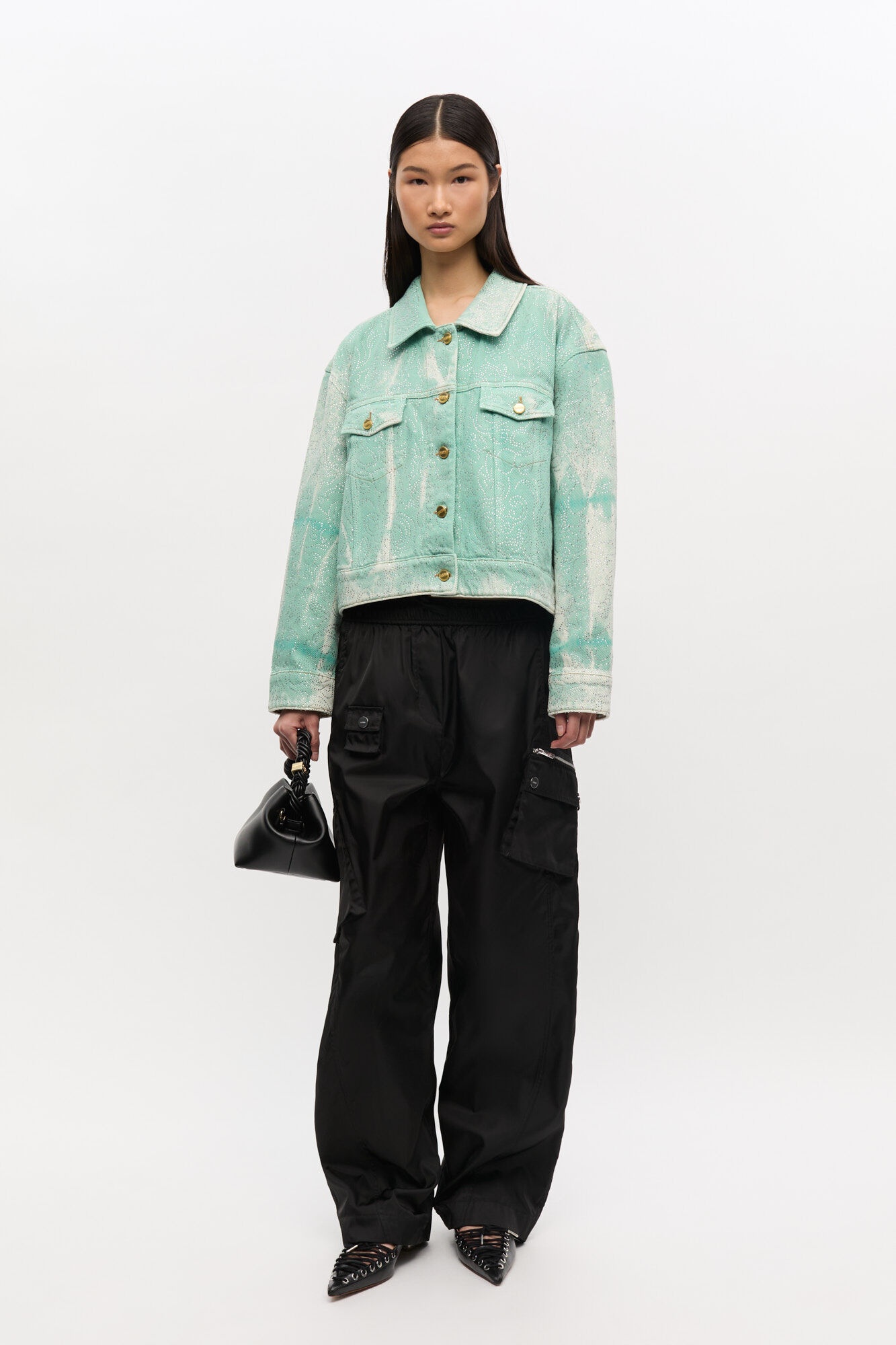 GREEN WASHED DENIM JACKET - 3