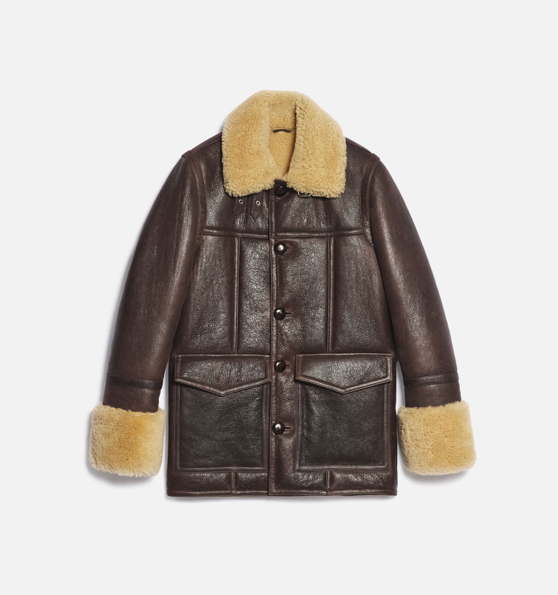 Shearling Buttoned Jacket - 3