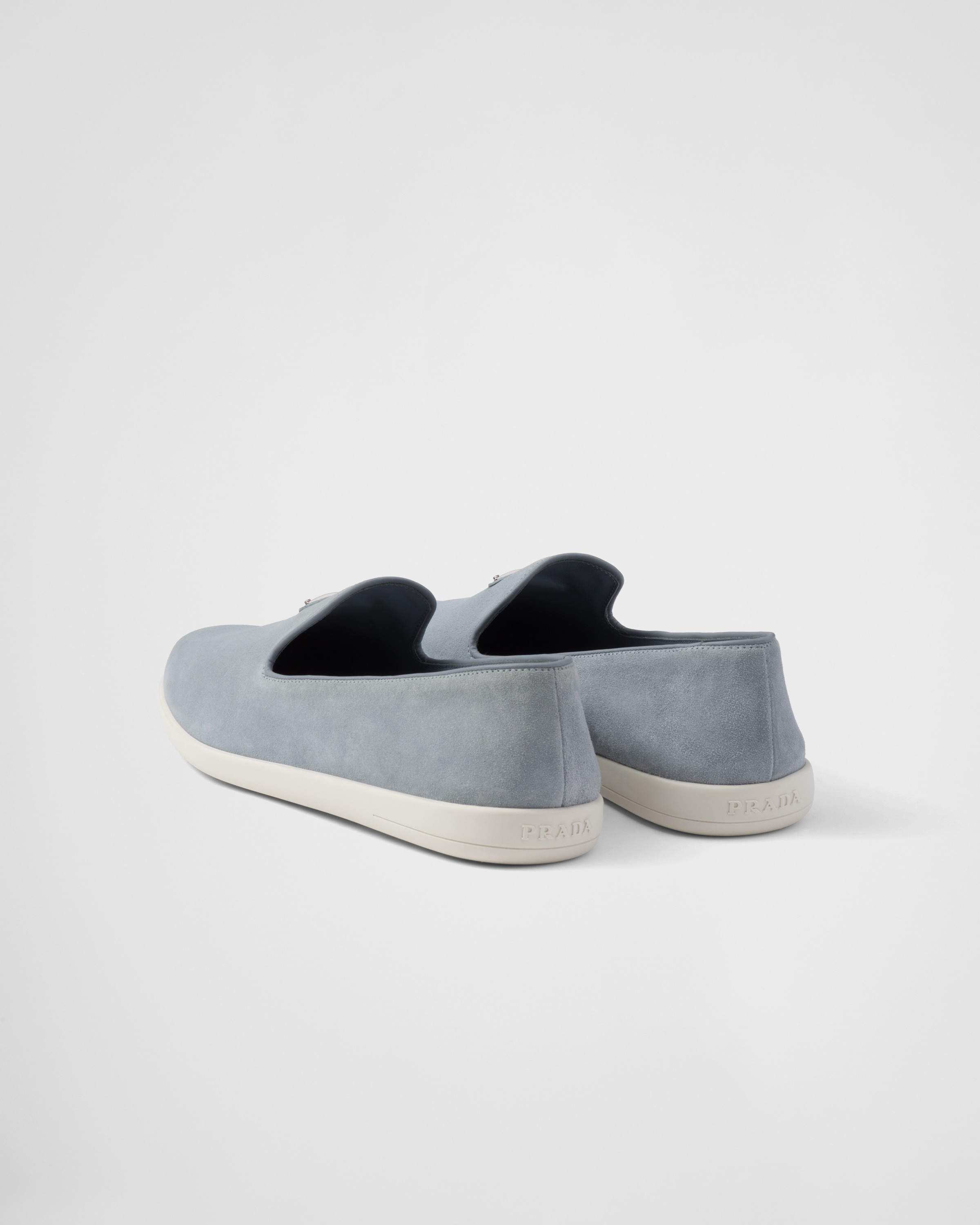 Suede calf leather slip-ons - 5