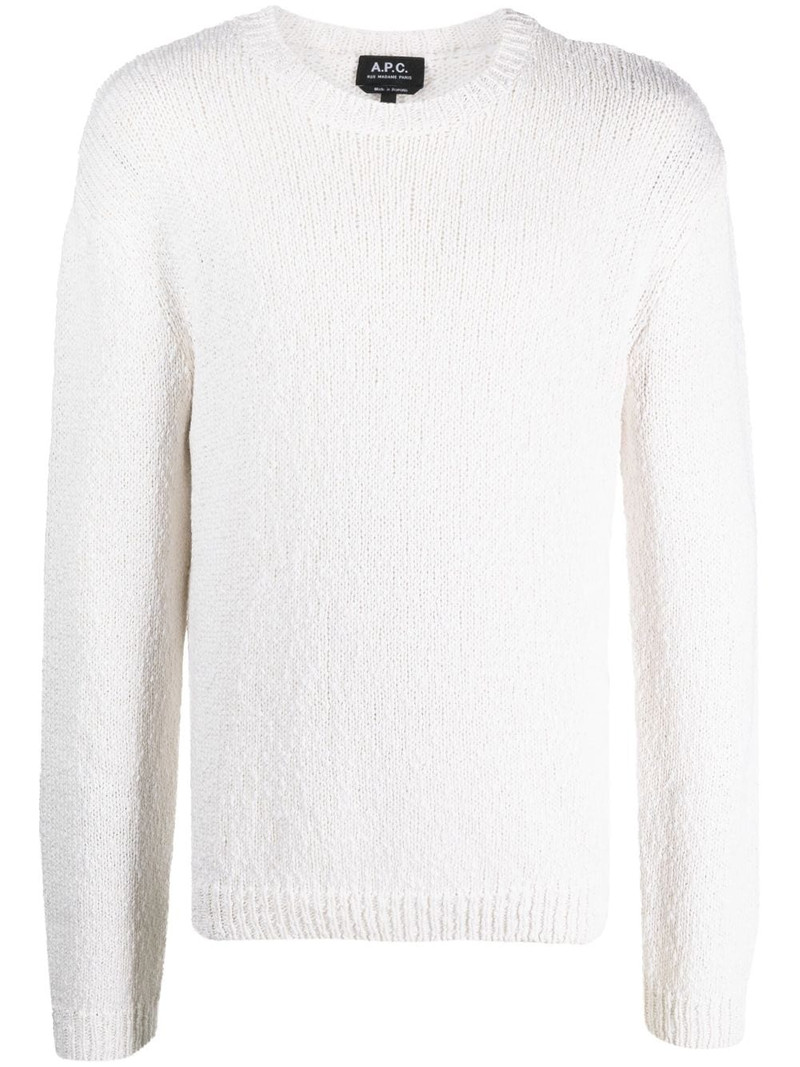 crew-neck knitted jumper 1