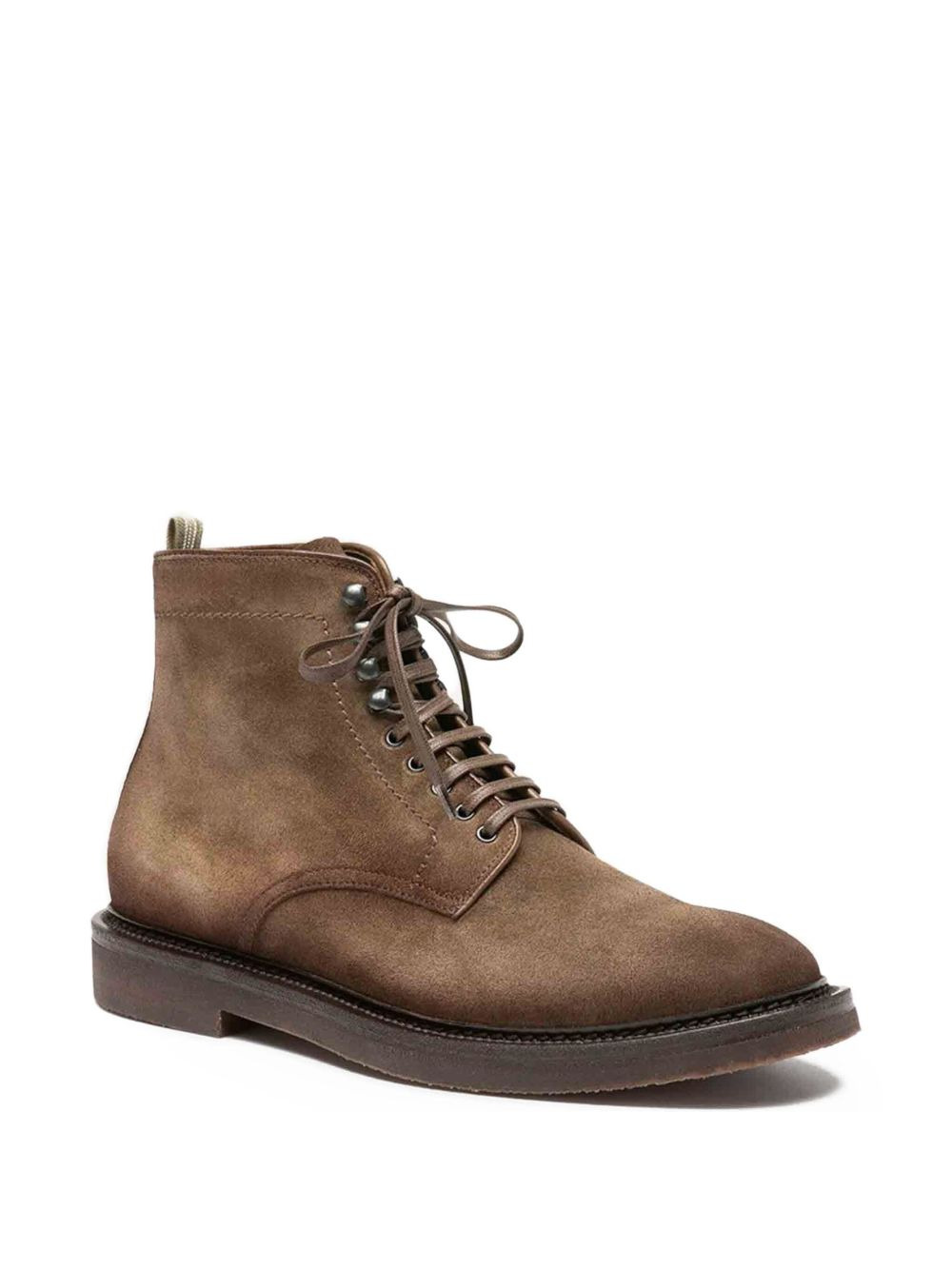 lace-up suede boots - 2