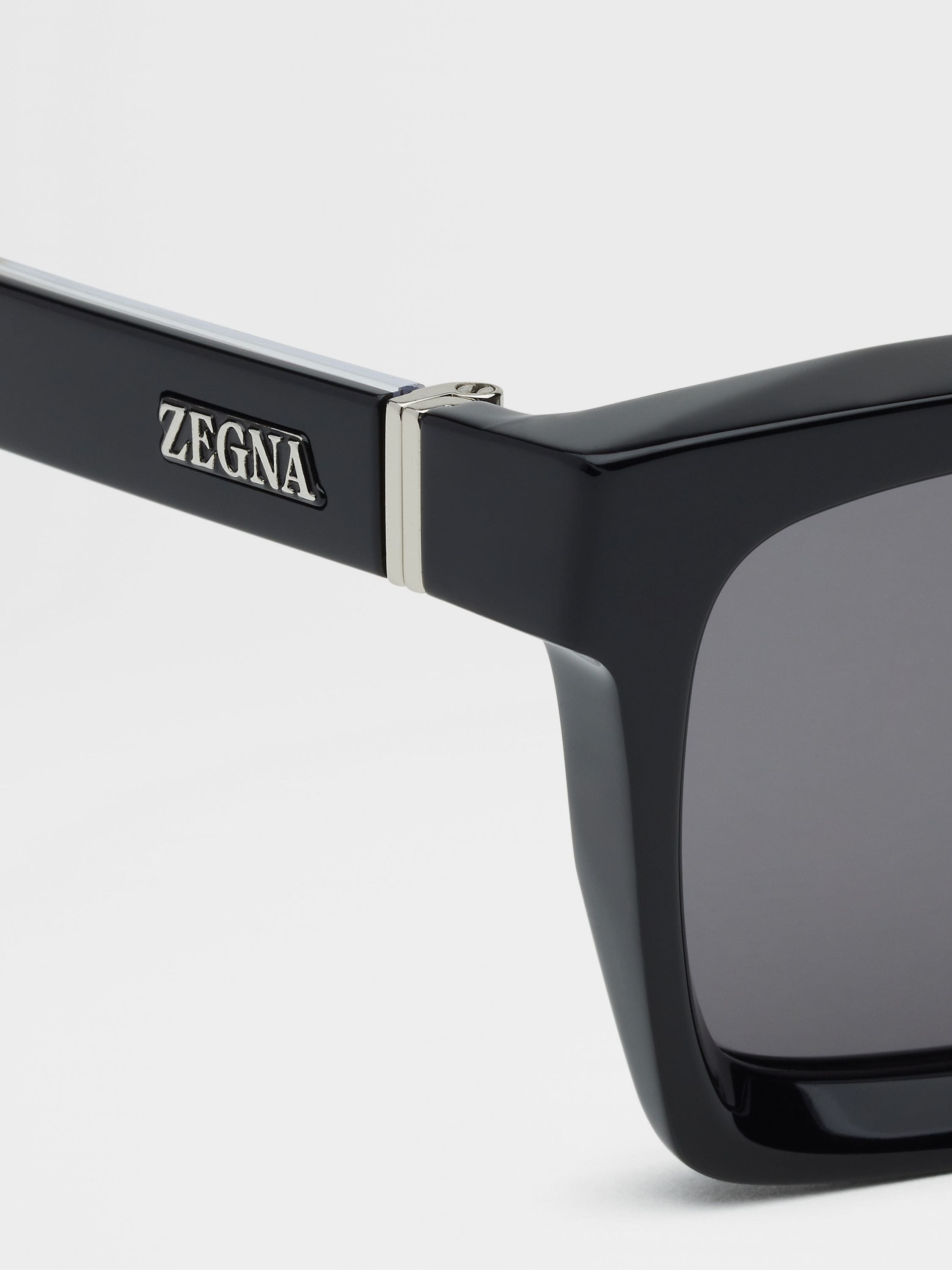 BLACK ACETATE SUNGLASSES - 2