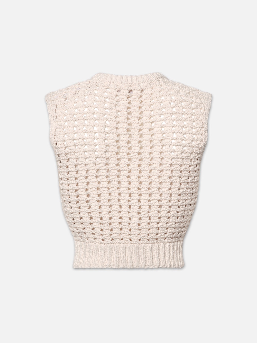 Tape Yarn Sweater Vest in Cream - 4