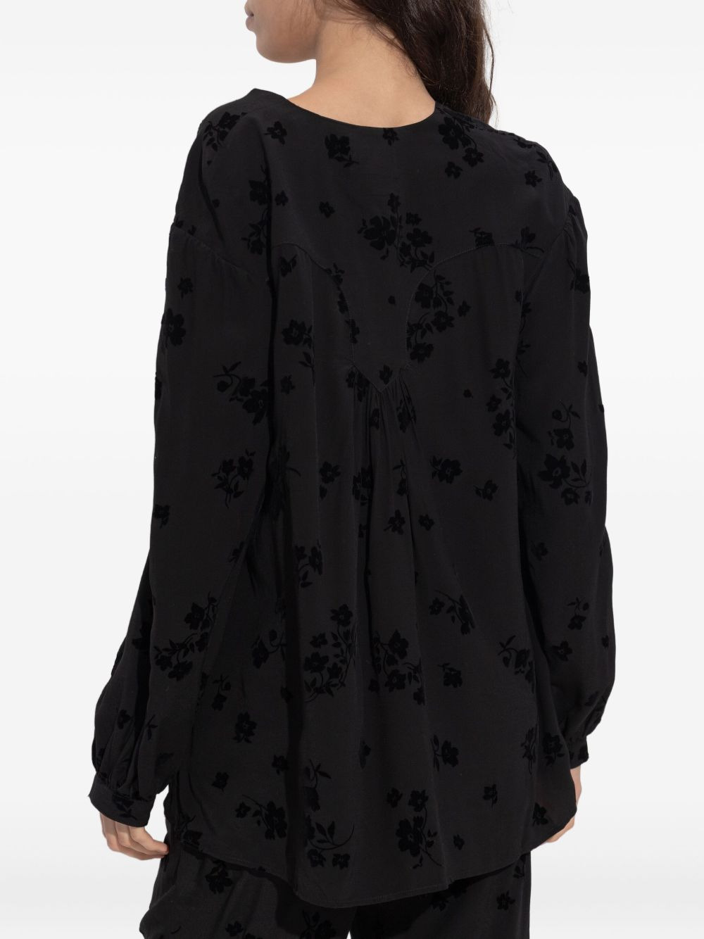 lace-up blouse - 4