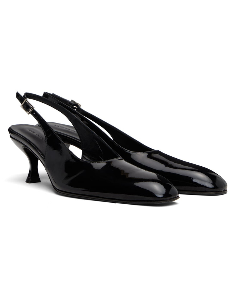 Black Slingback 40mm heels 4