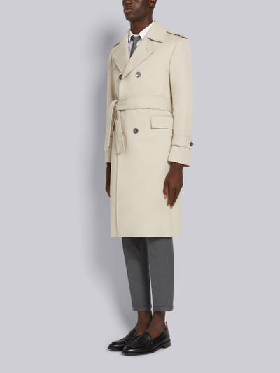 Thom Browne Khaki Waterproof Cotton Twill Unconstructed Trench Coat outlook