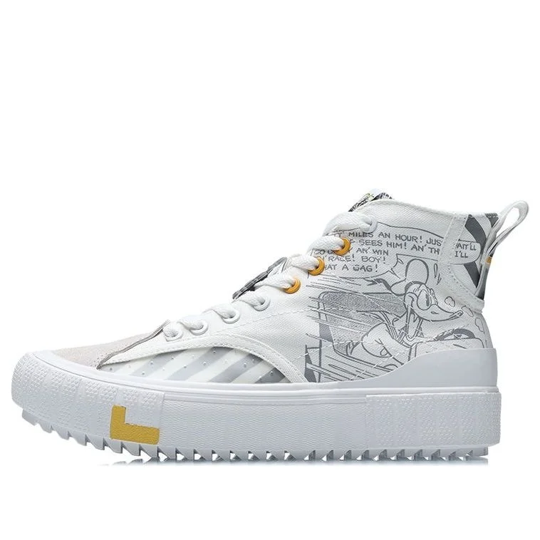 (WMNS) Li-Ning Classic Canvas Hi x Disney 'White Grey' AGCR180-3 - 1