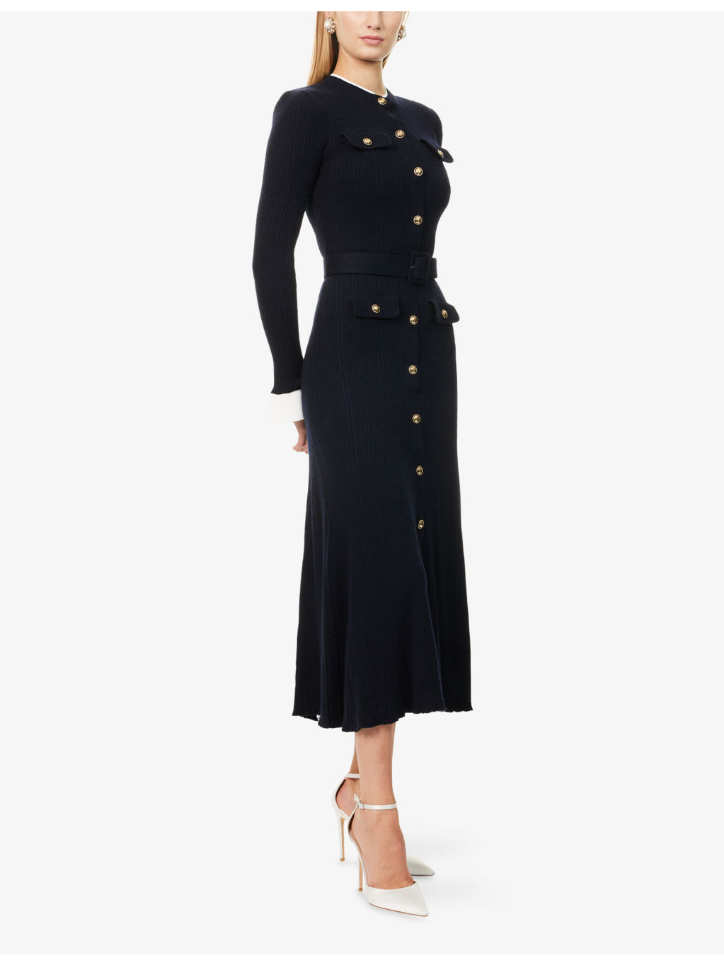 Viscose Knit Midi Dress - 3