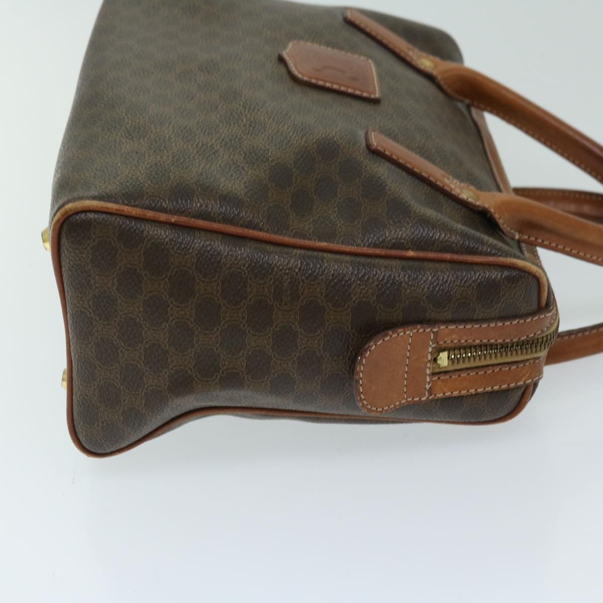 CELINE Macadam Canvas Hand Bag Pvc Brown - 3