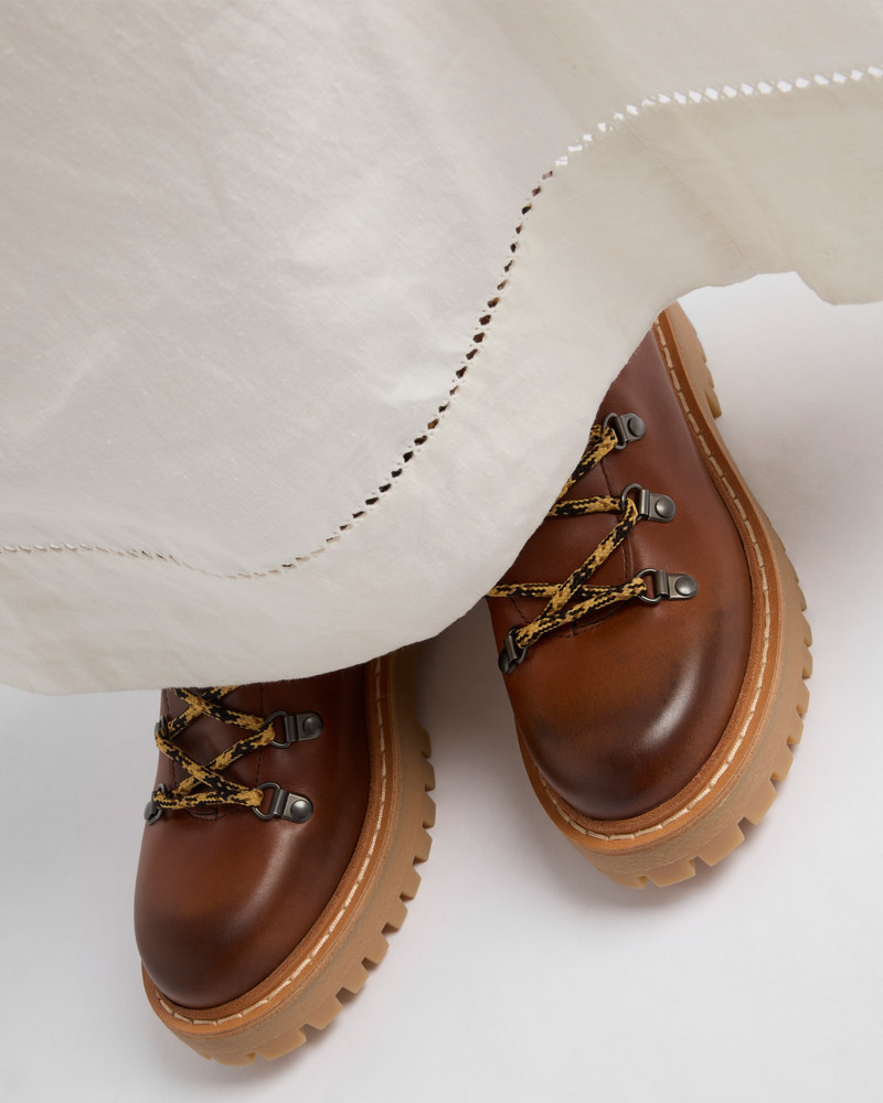 Prada Leather laced booties outlook
