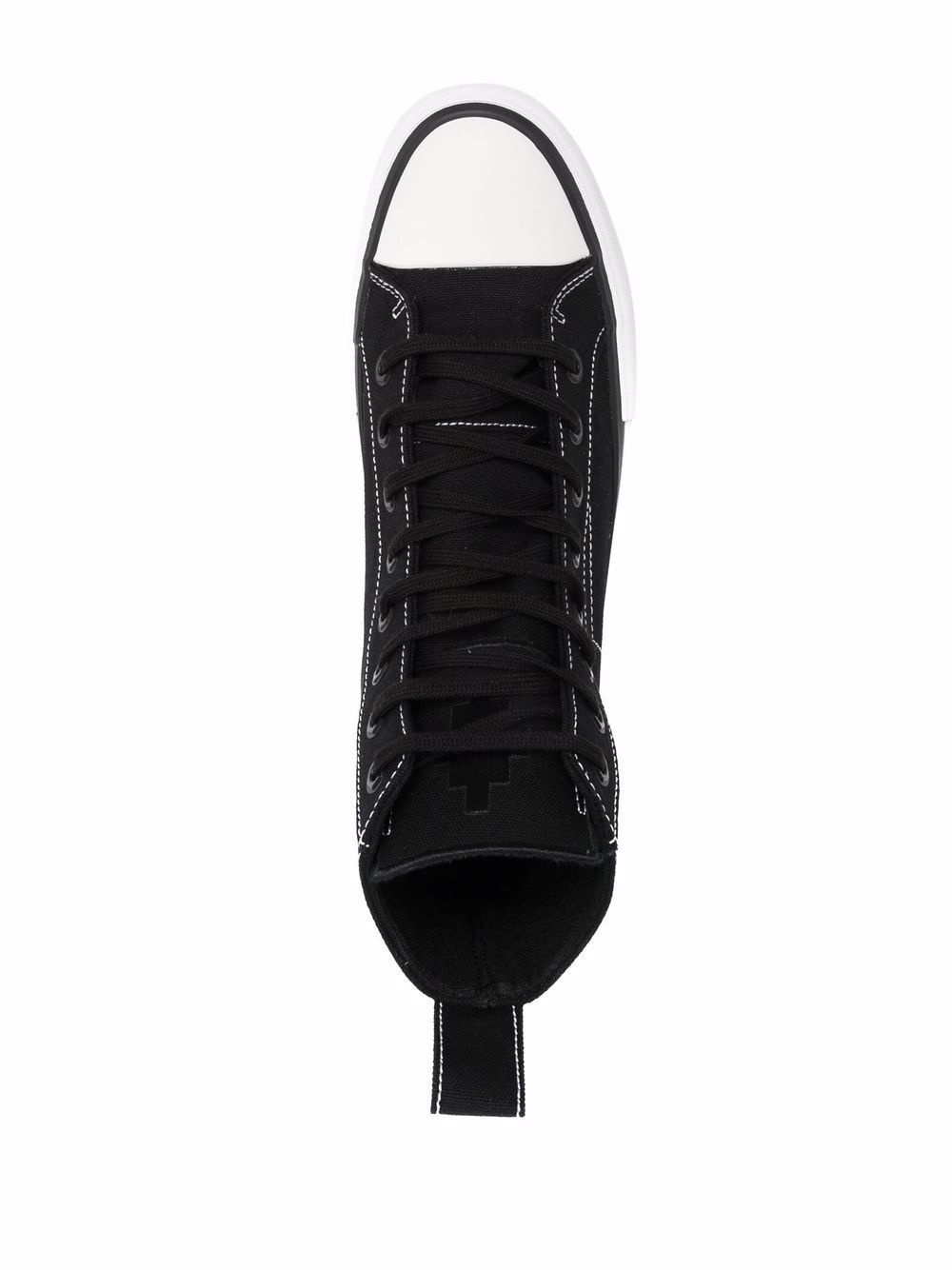 embroidered cross high vulcanized sneakers - 4