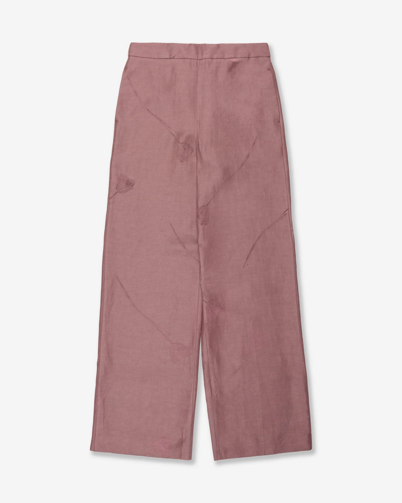 Wide-fit trousers in viscose, linen and cotton - 1