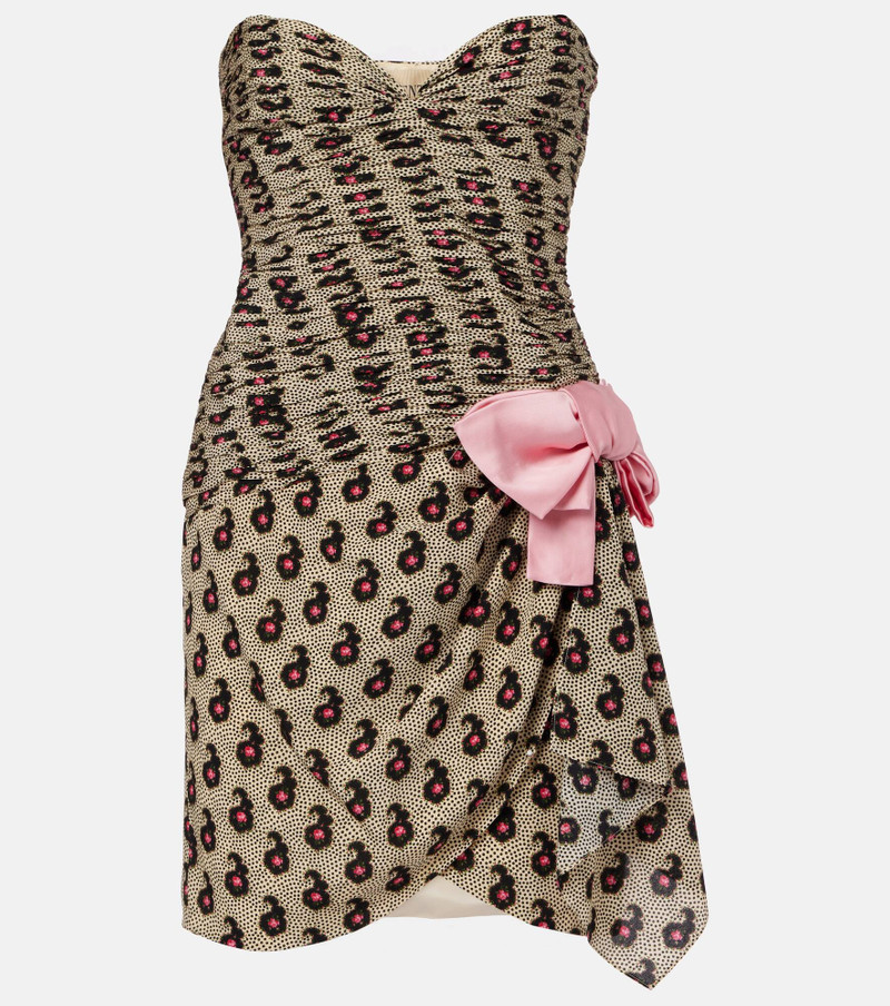 Bow-detail silk minidress 1