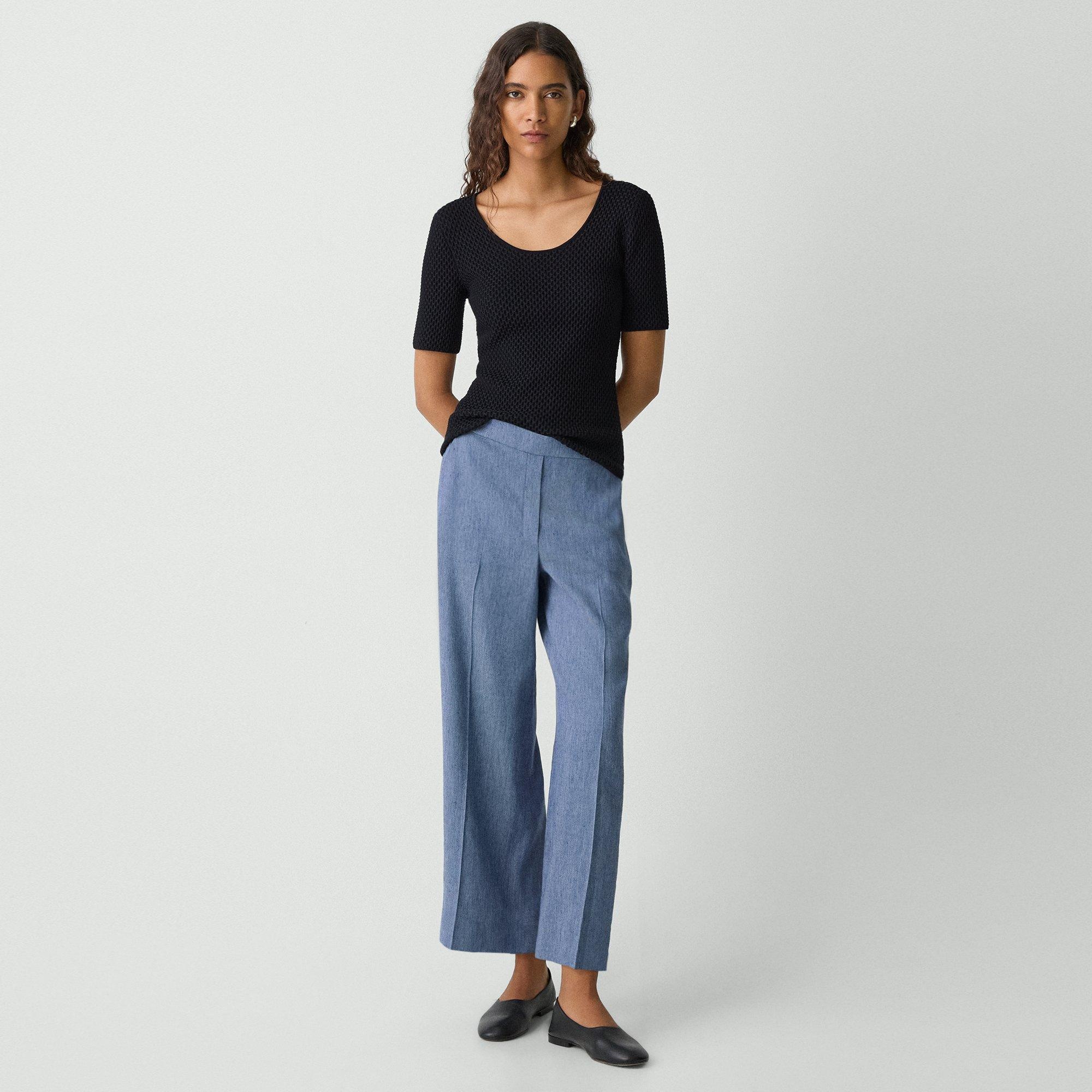 Relaxed Pull-On Pant in Fluid Linen - 2