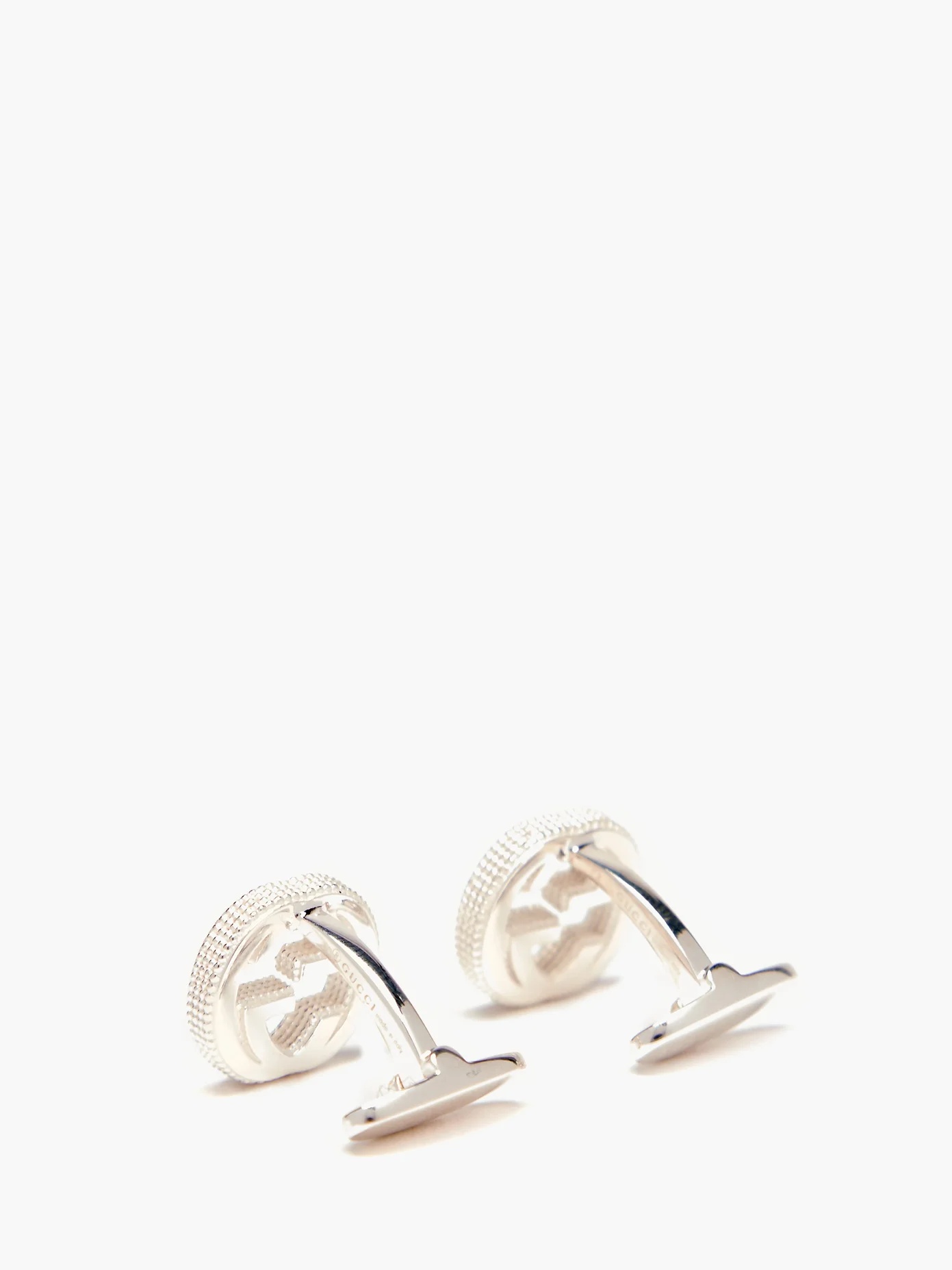 GG sterling-silver cufflinks - 4