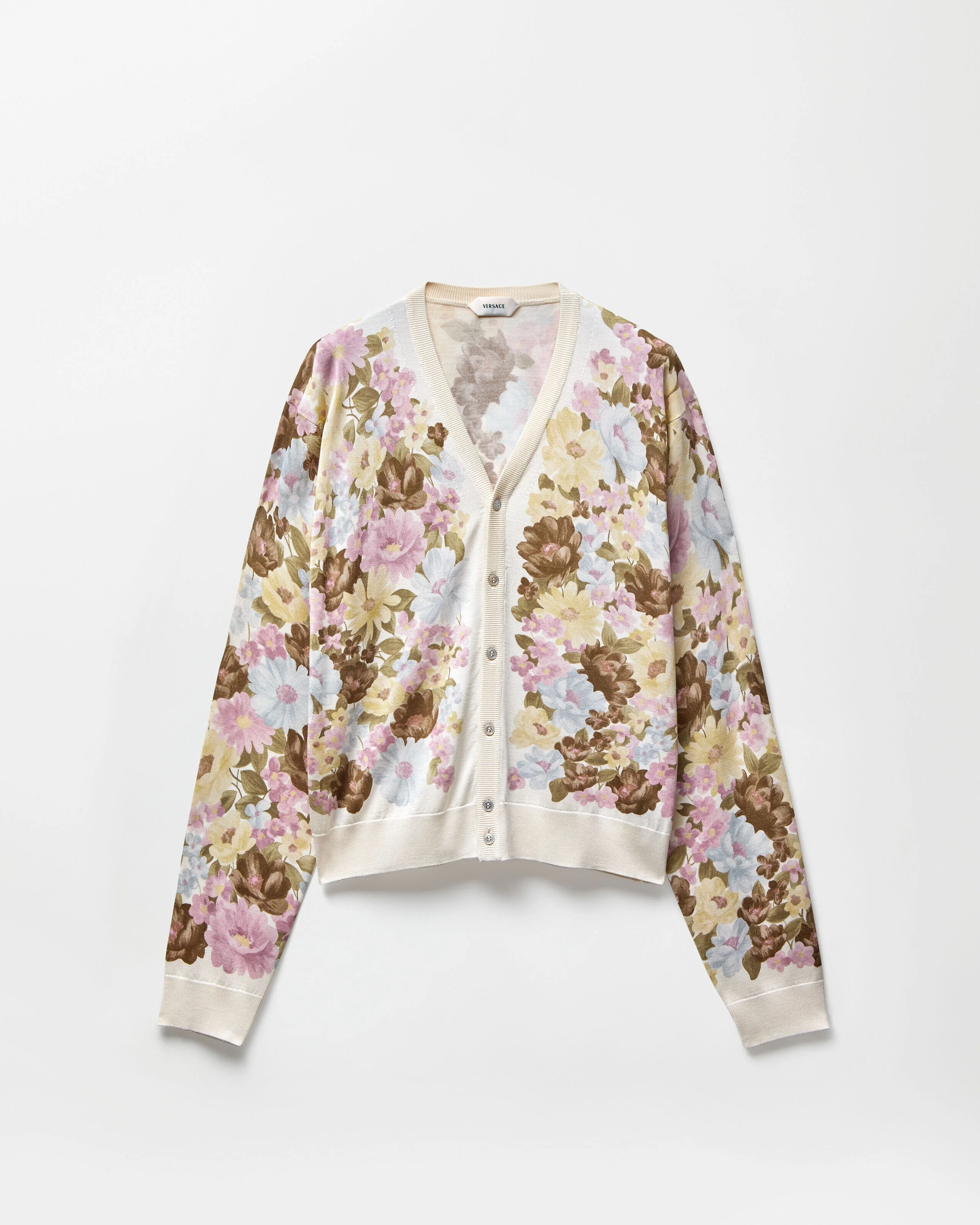 Printed Silk Knit Cardigan - 1