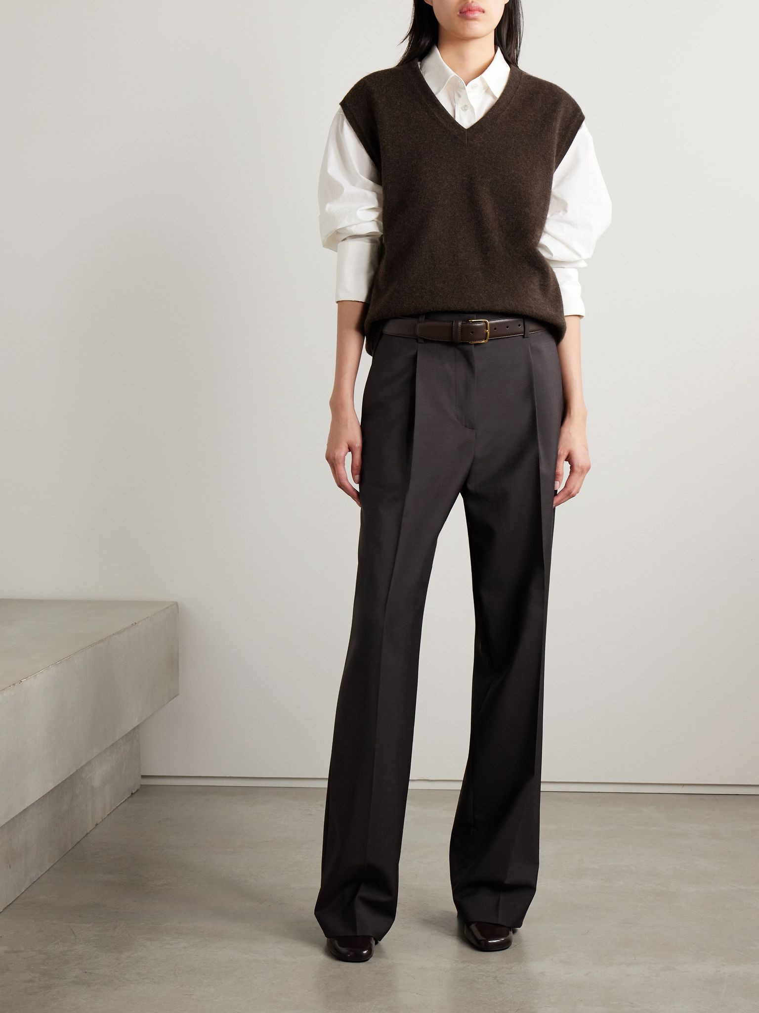 Levi cashmere tank Dark brown - 2