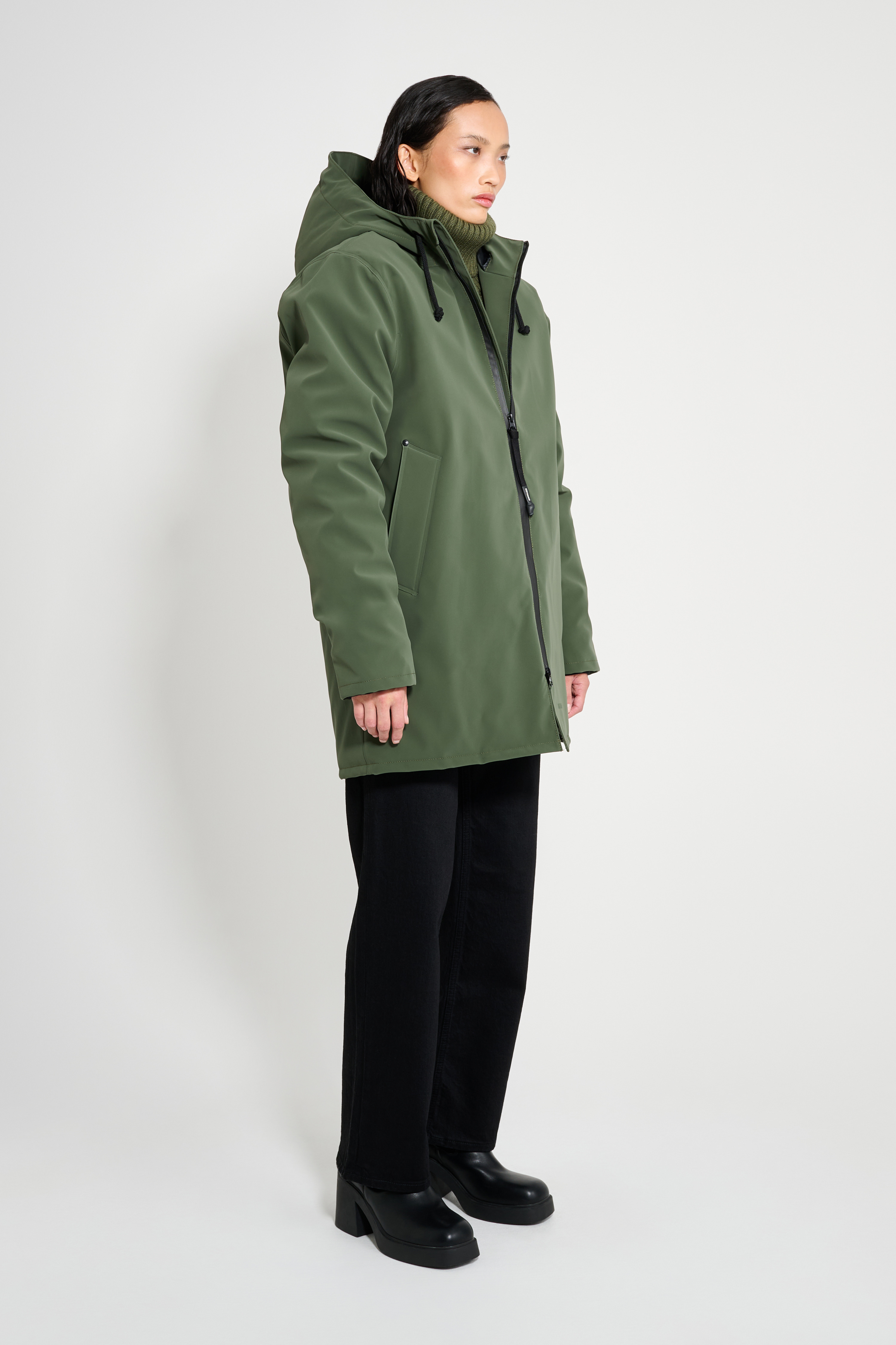 Stockholm Matte Winter Coat Green - 2