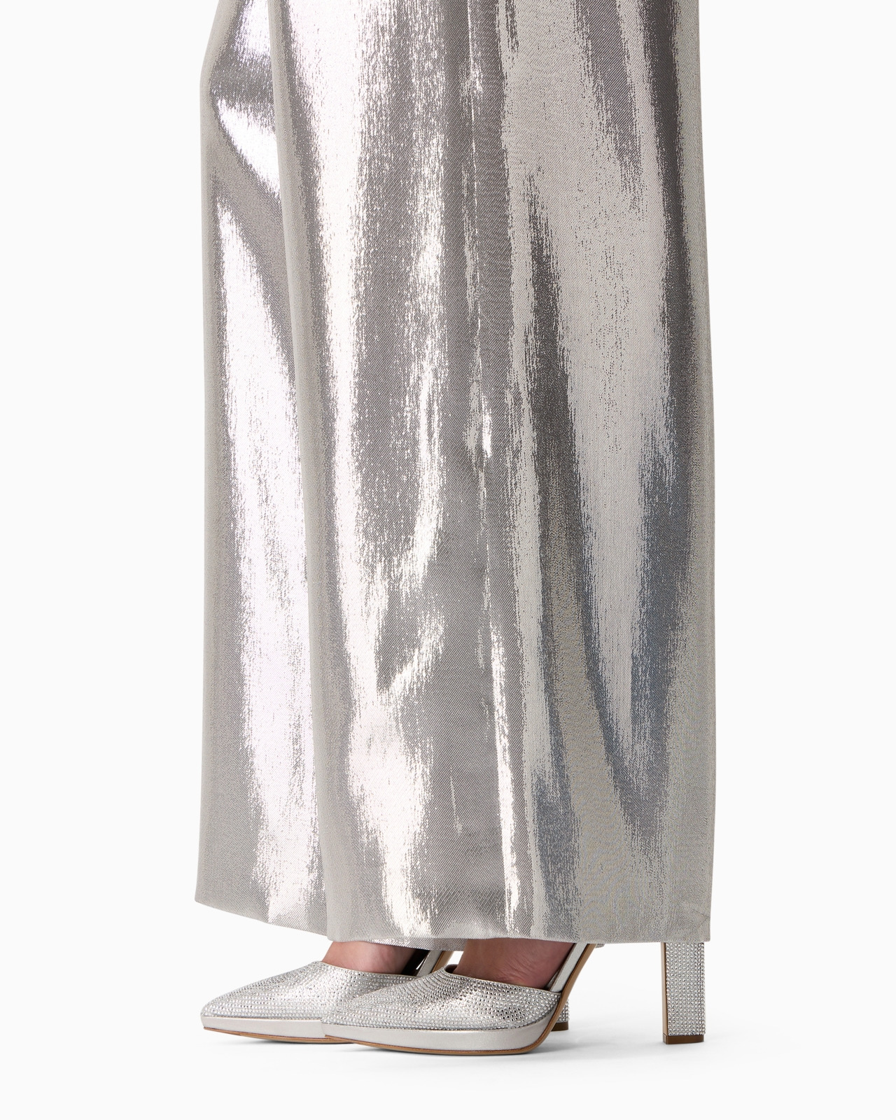Silk cady wide-legged trousers - 6
