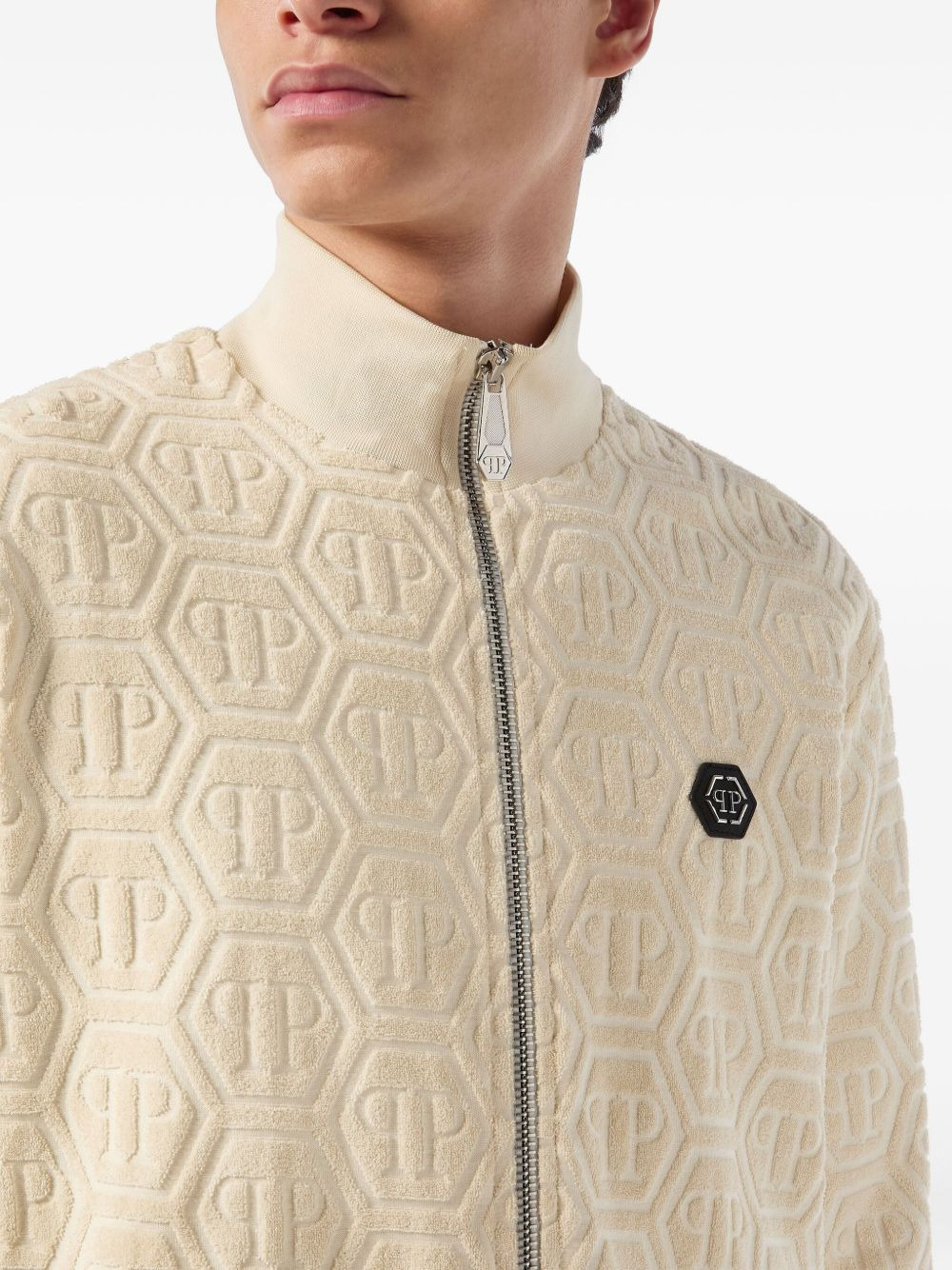 monogram-jacquard track jacket - 5