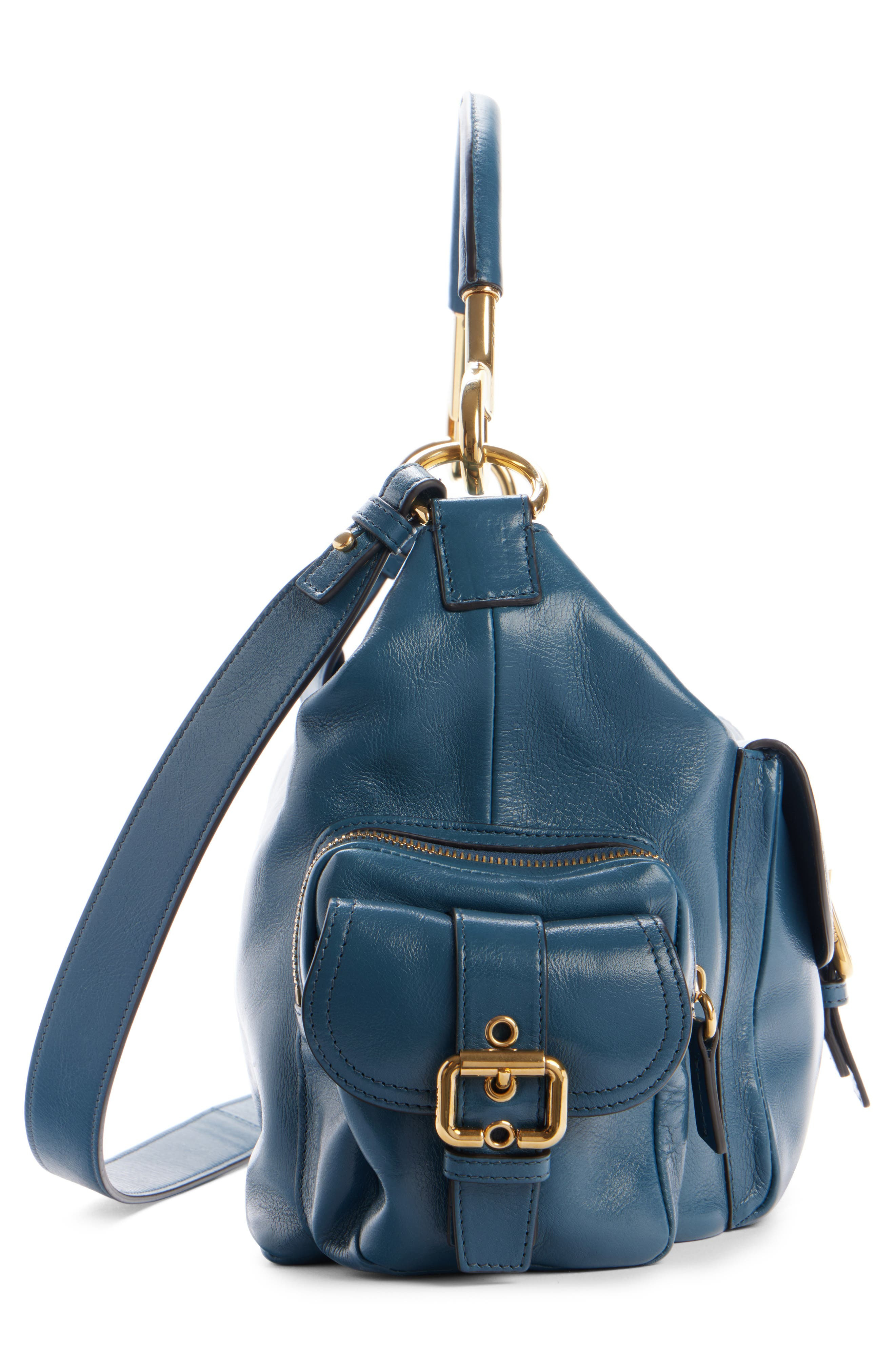 Chloé Large Leather Camera Bag in Evening Blue 48B at Nordstrom - 5
