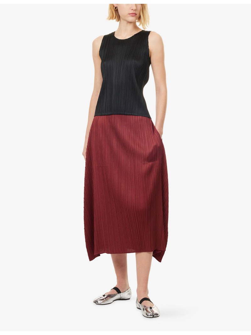 Pleats Please Issey Miyake Plisse Knitted Midi Skirt outlook