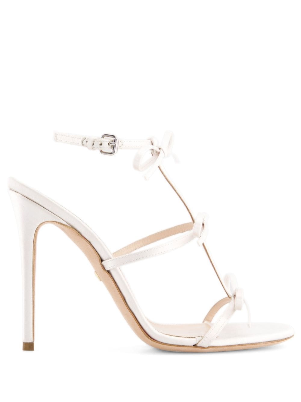 90mm bow-detailing leather sandals - 1