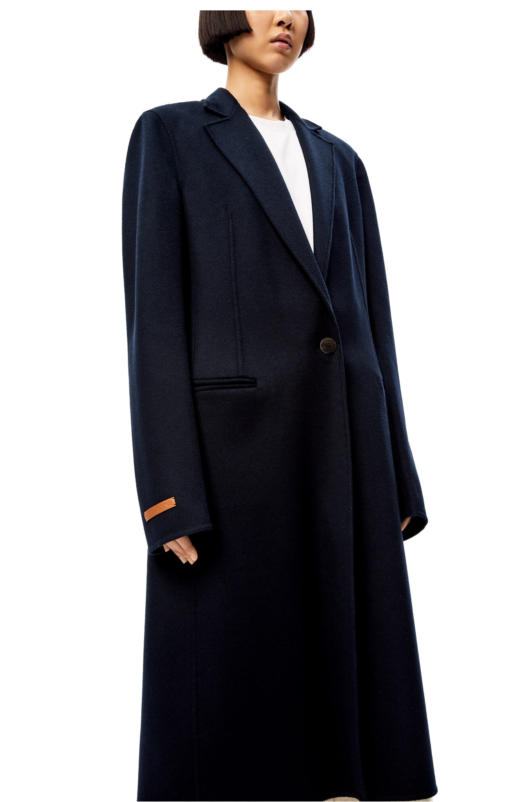 Single breasted coat in wool and cashmere - 5