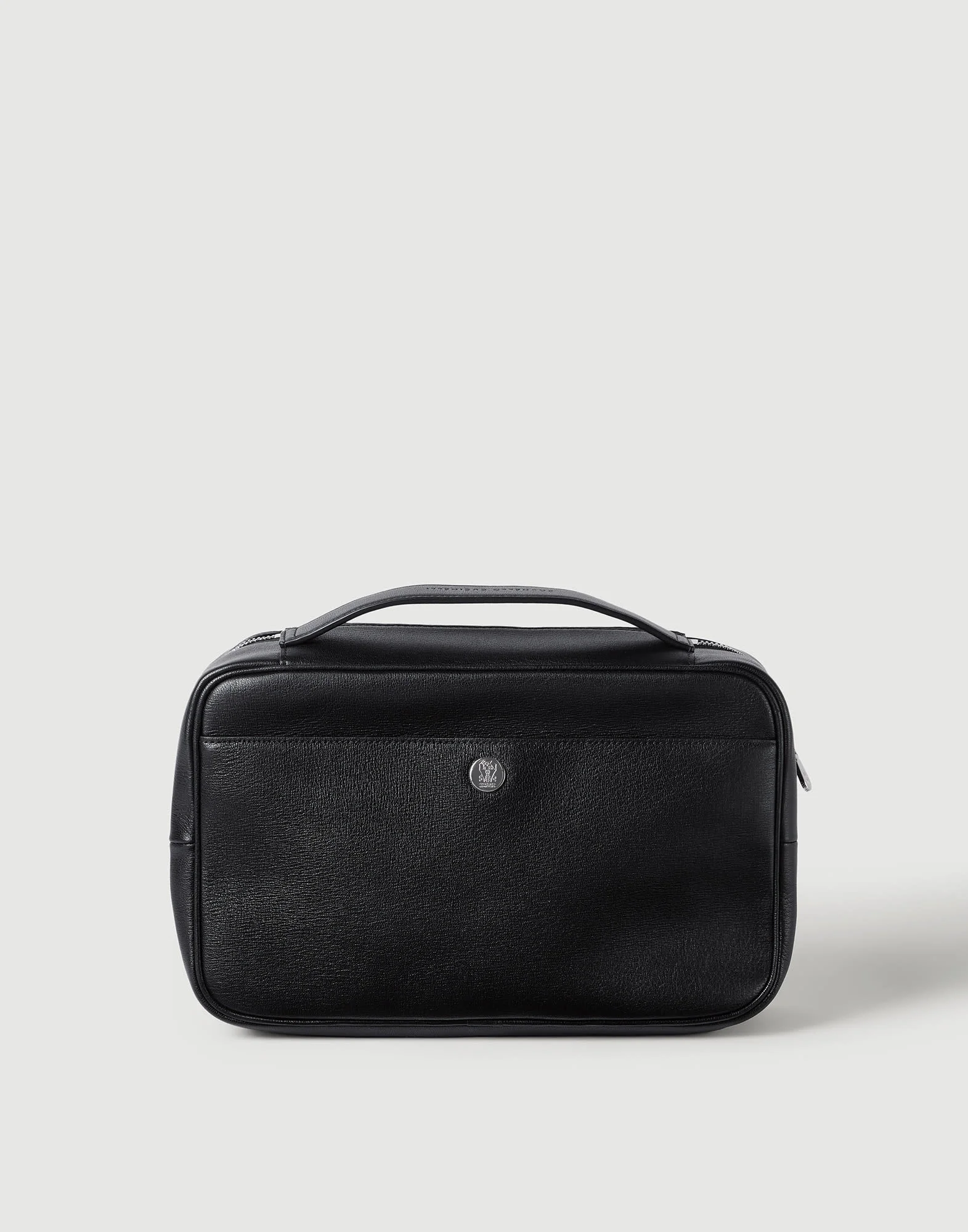 Grained leather travel beauty case - 1