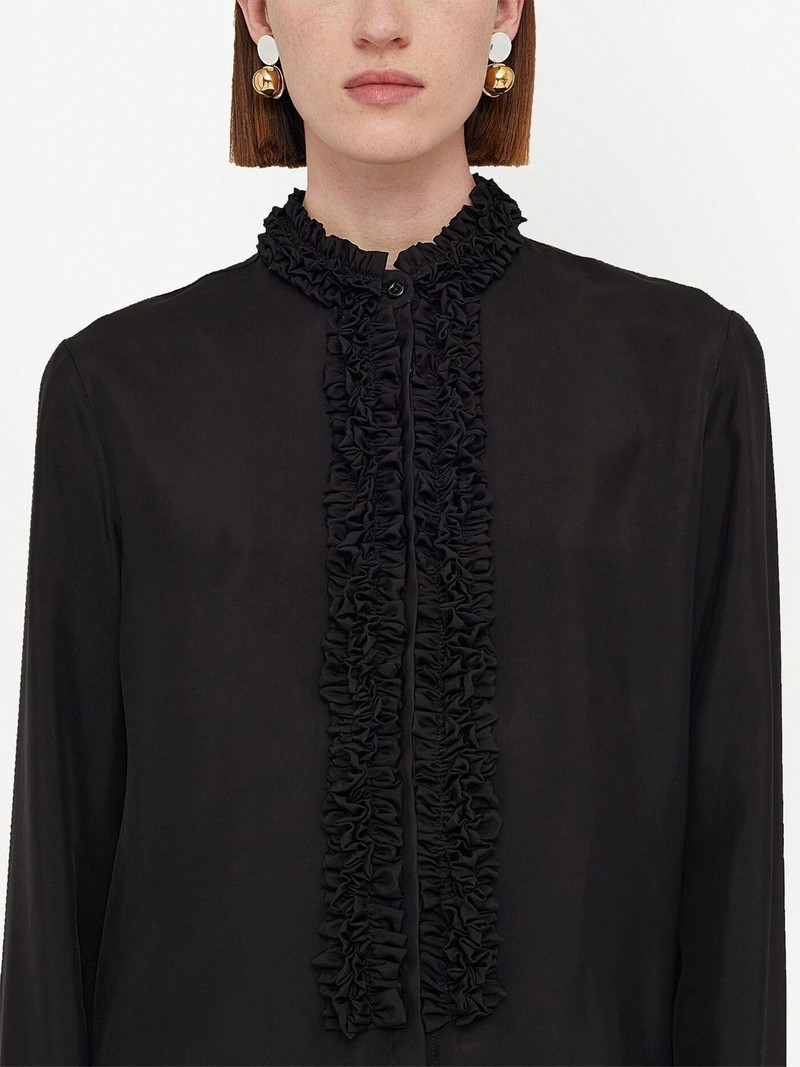 ruffle-trim long-sleeved shirt 5
