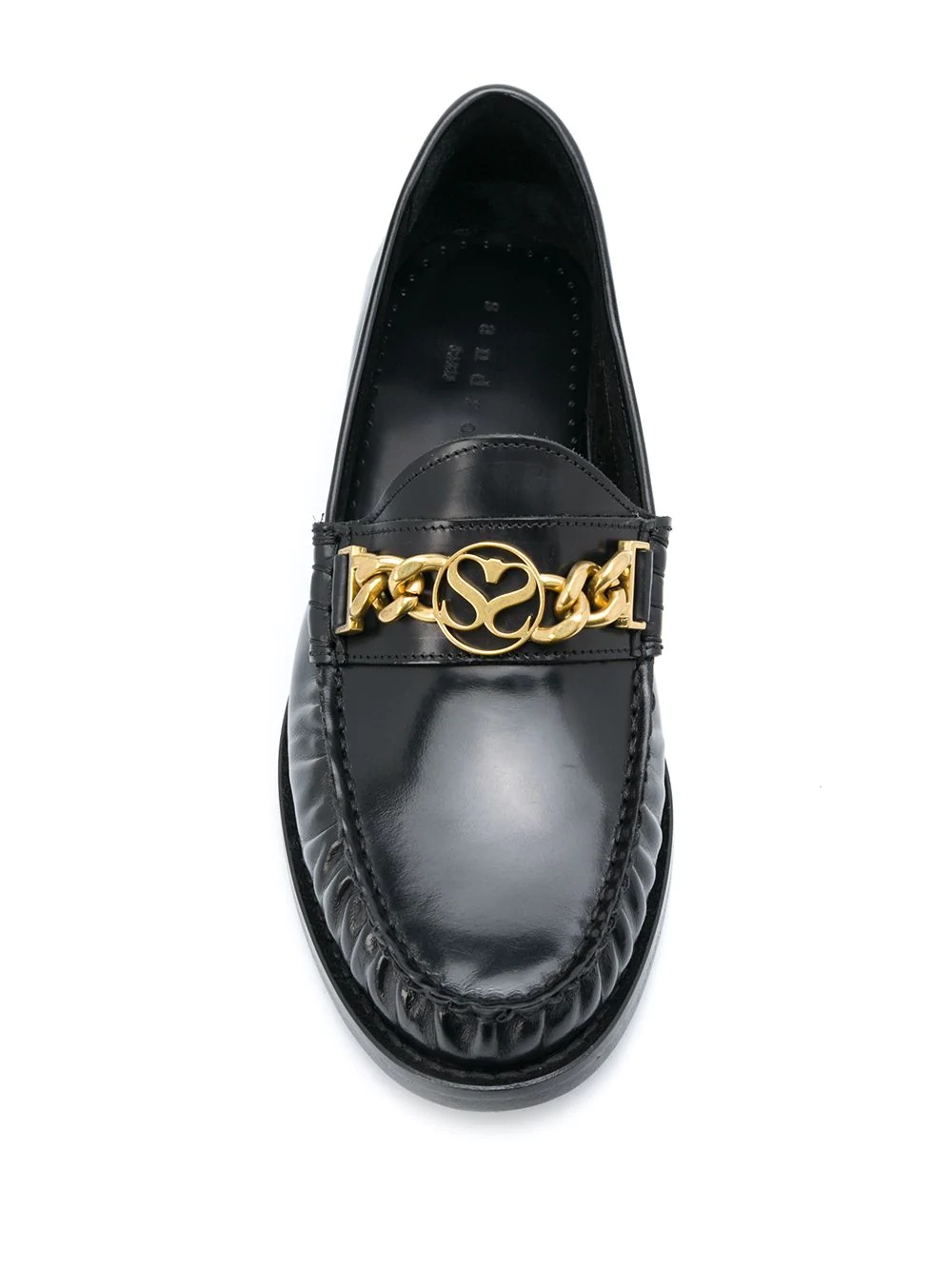 chain-embellished loafers - 4