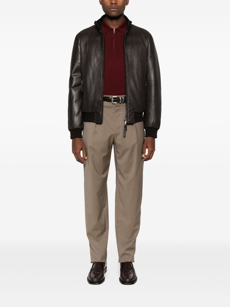 EMPORIO ARMANI pleated straight-leg trousers outlook