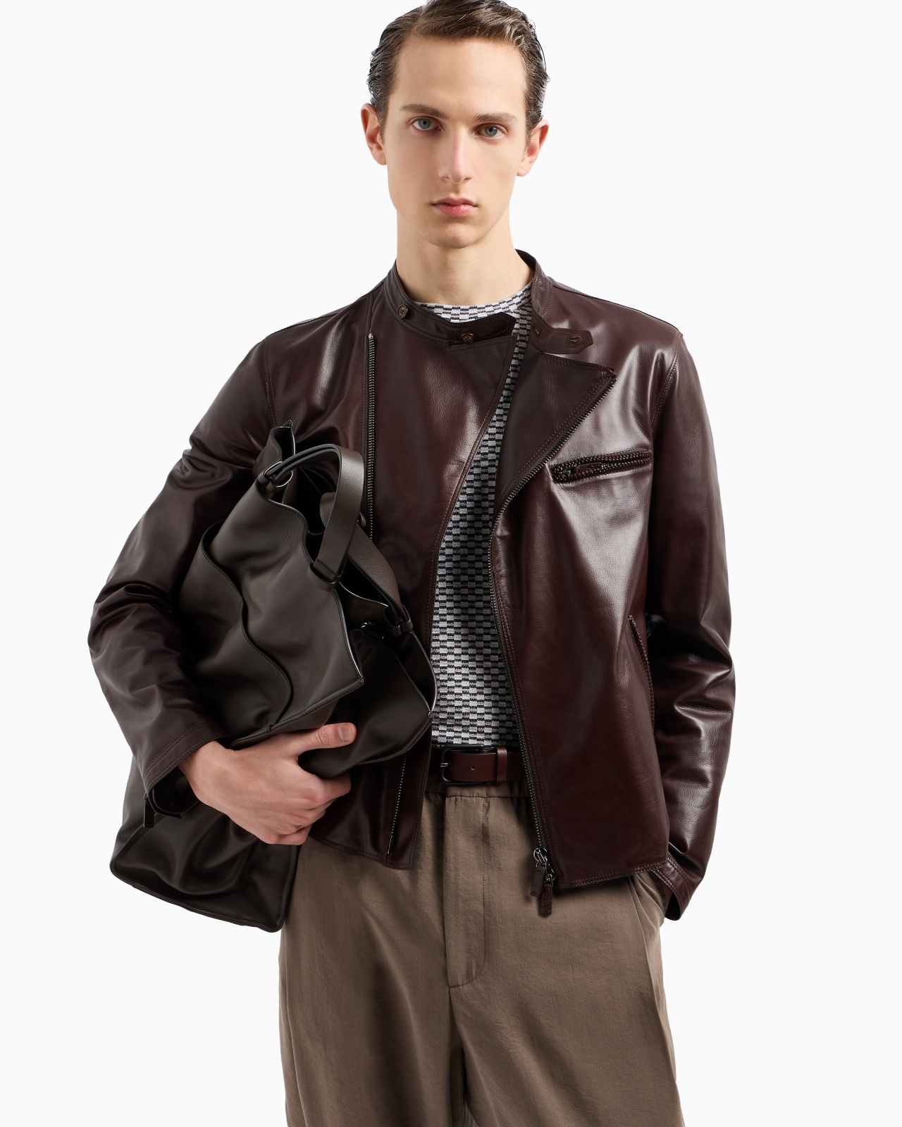 NAPPA-LEATHER JACKET WITH THREADING - 6