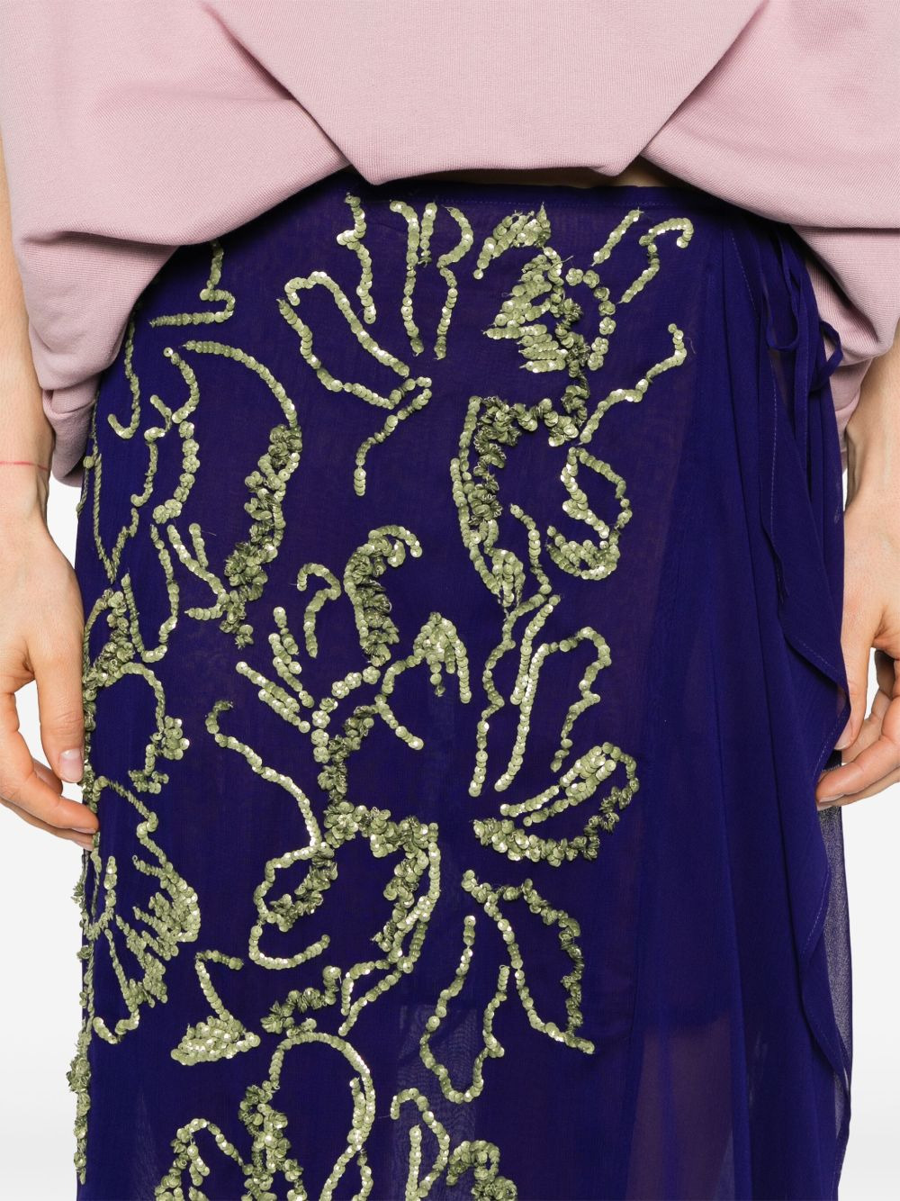 Dries Van Noten Women Sima Ebmroidered Skirt - 3