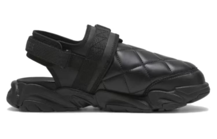 PUMA x PLEASURES TS-01 Quilt Sandals 'Black' 396202-01 - 2