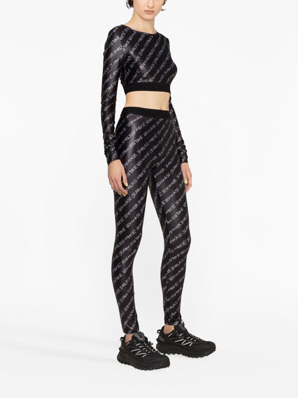 Signature-print leggings - 3