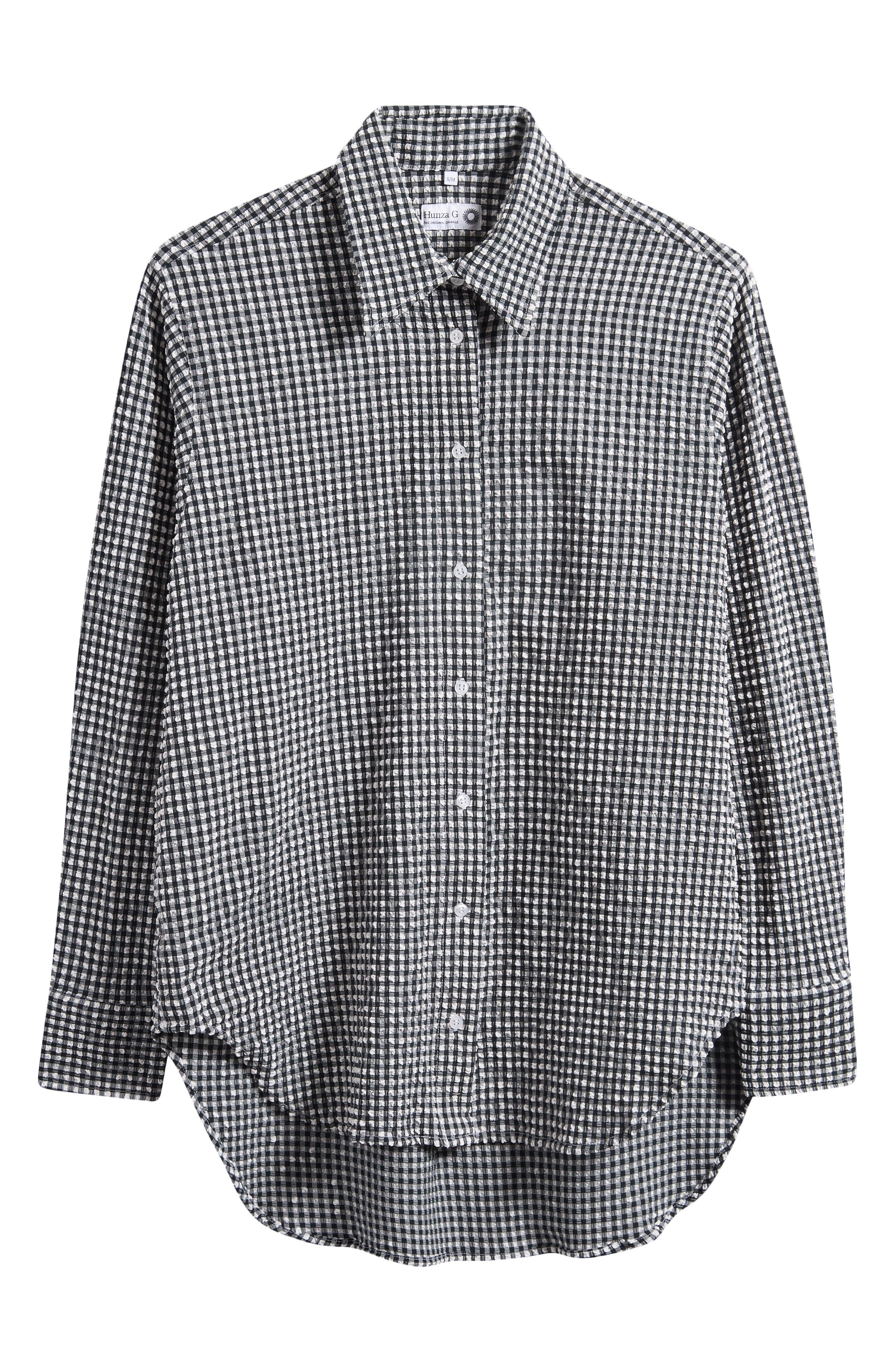 Hunza G Oversize Cover-Up Shirt in Black at Nordstrom - 5