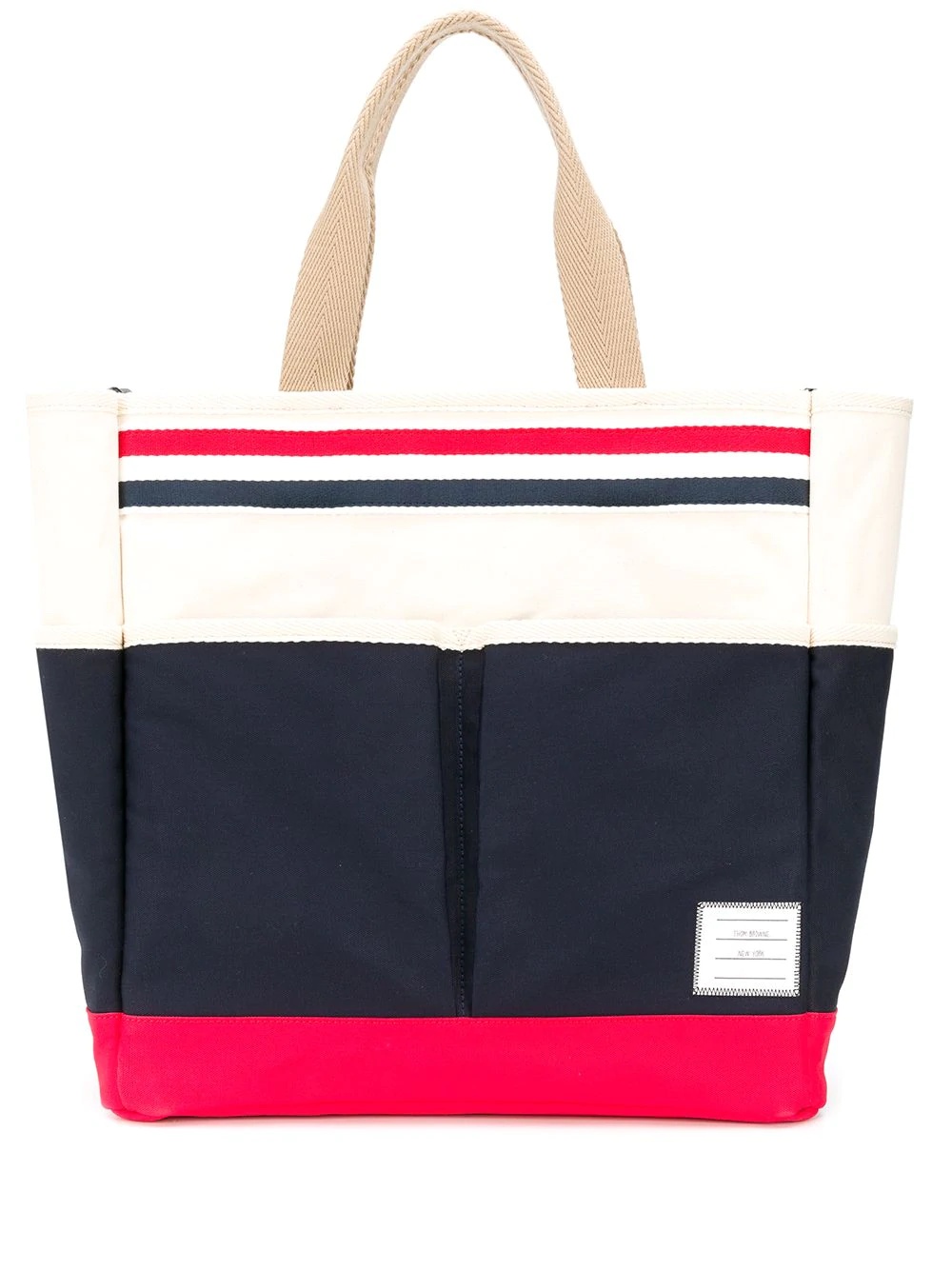 tricolour canvas garden tote - 1